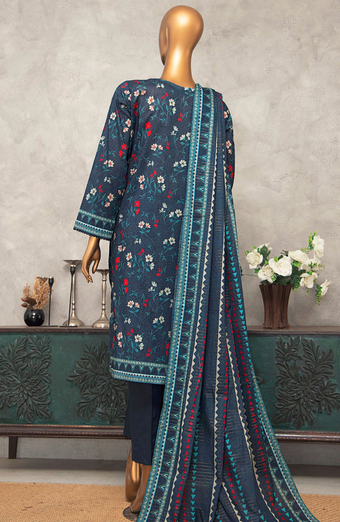 HZ Textile UNSTITCH Meenakari Embroidered Collection 2025 D-10