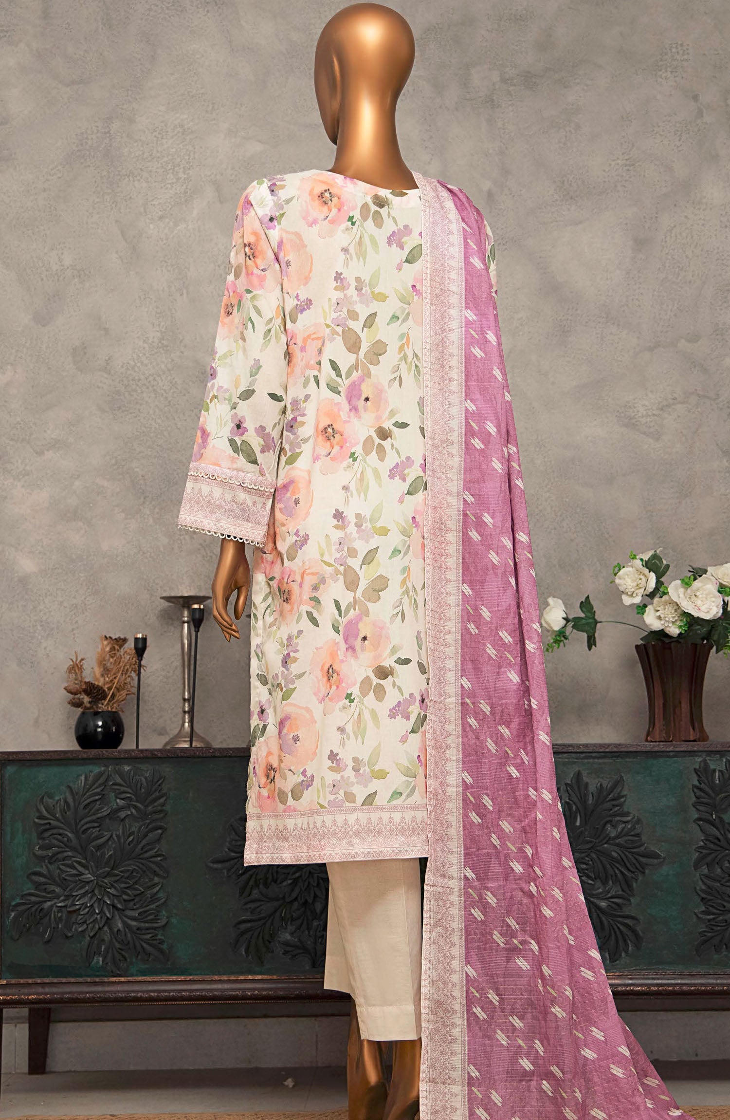 HZ Textile UNSTITCH Meenakari Embroidered Collection 2025 D-09