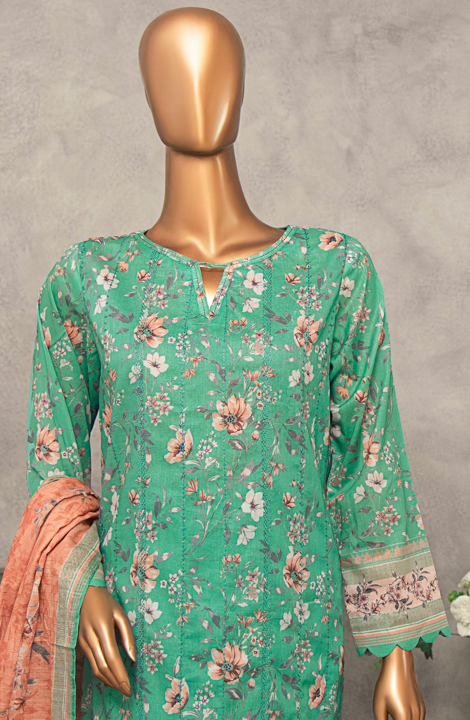 HZ Textile UNSTITCH Meenakari Embroidered Collection 2025 D-08