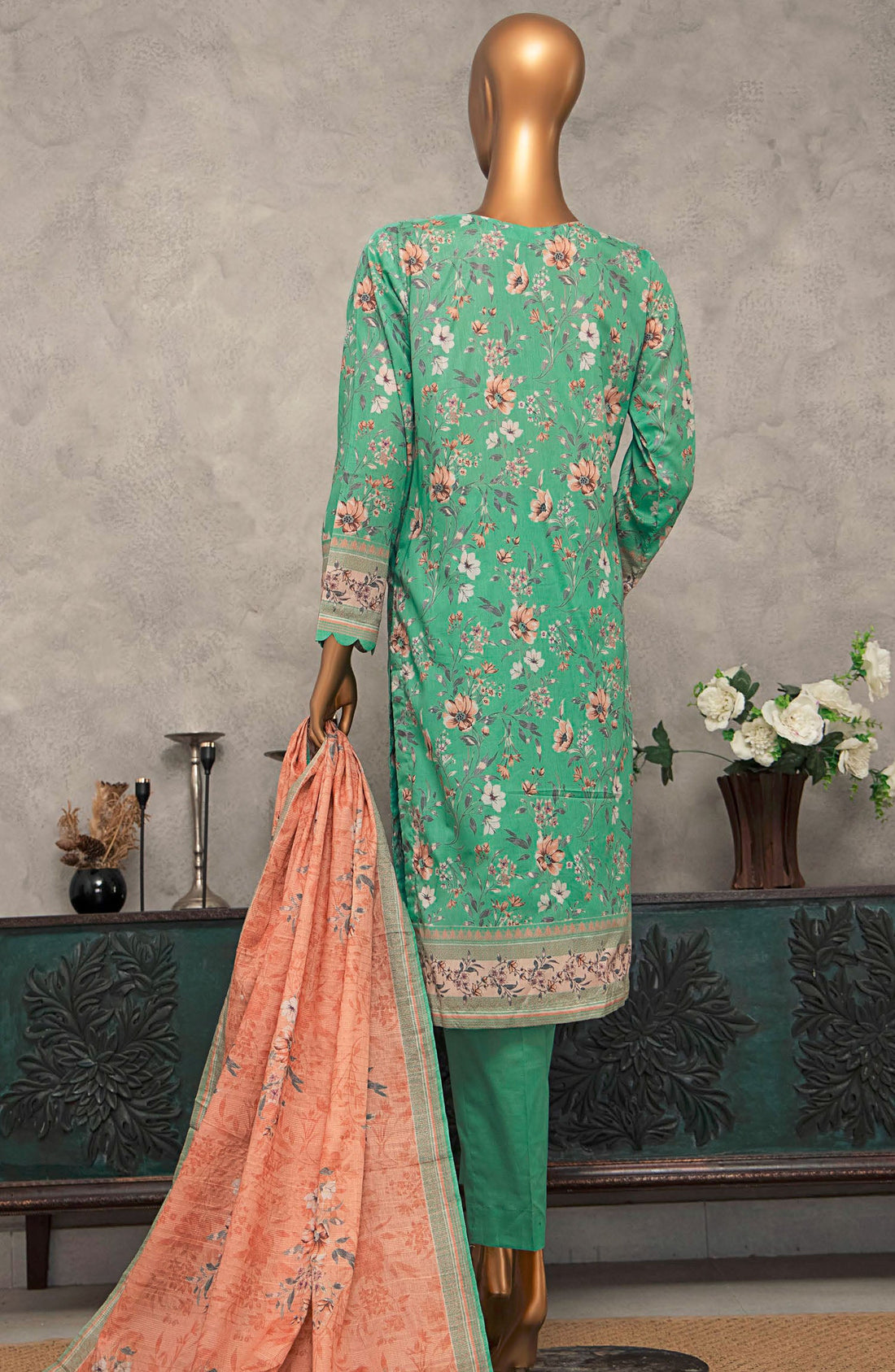 HZ Textile UNSTITCH Meenakari Embroidered Collection 2025 D-08