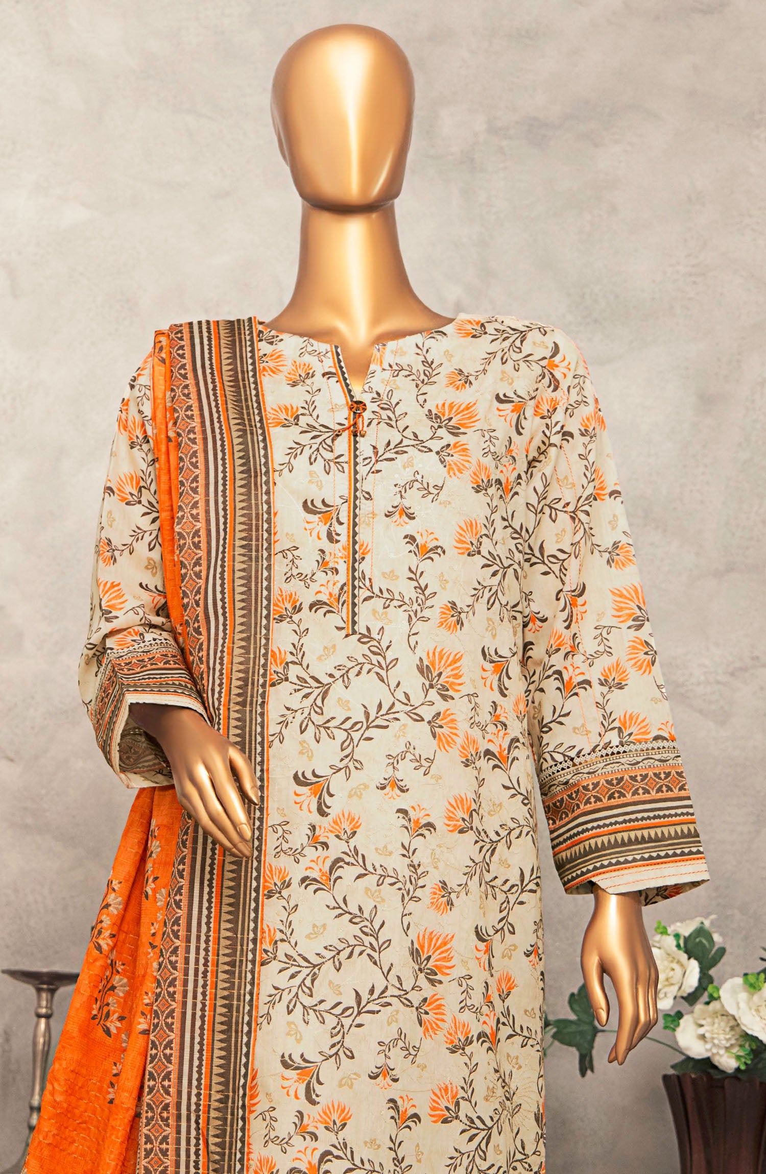 HZ Textile UNSTITCH Meenakari Embroidered Collection 2025 D-05