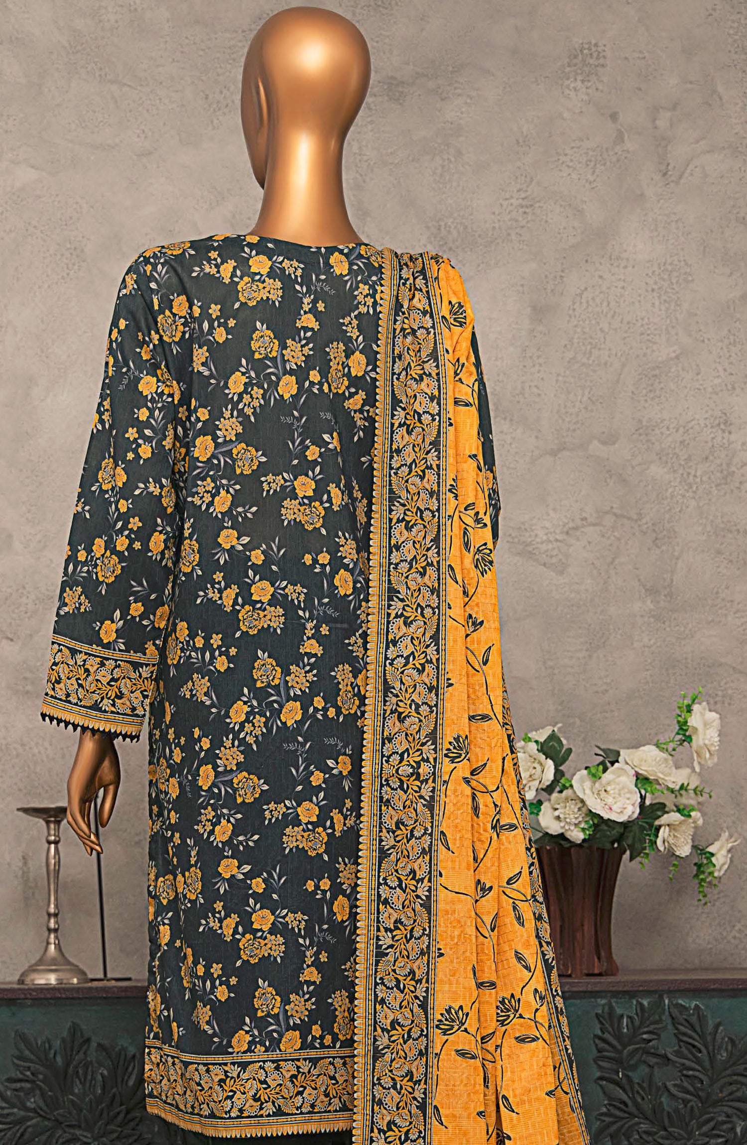 HZ Textile UNSTITCH Meenakari Embroidered Collection 2025 D-02