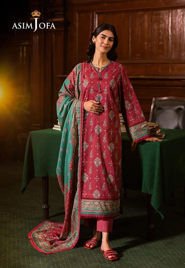 Unstitched by Asim Jofa 3 Pcs Digital Printed Lawn Shirt Collection 2026 D-01