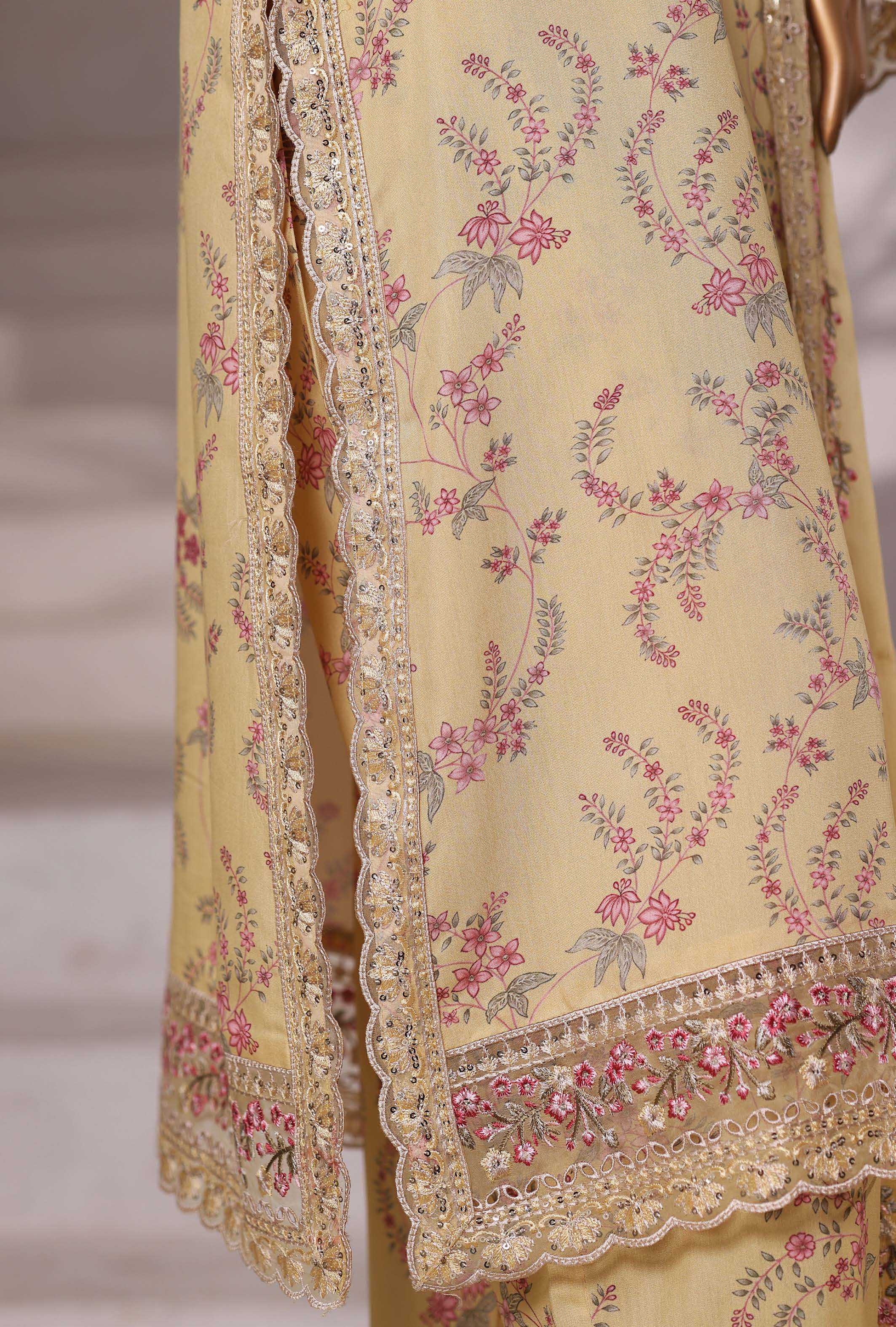 Sadabahar Luxury Viscose With Chiffon Embroidered Dupatta 3pcs Stitched Collection 2025 0-02