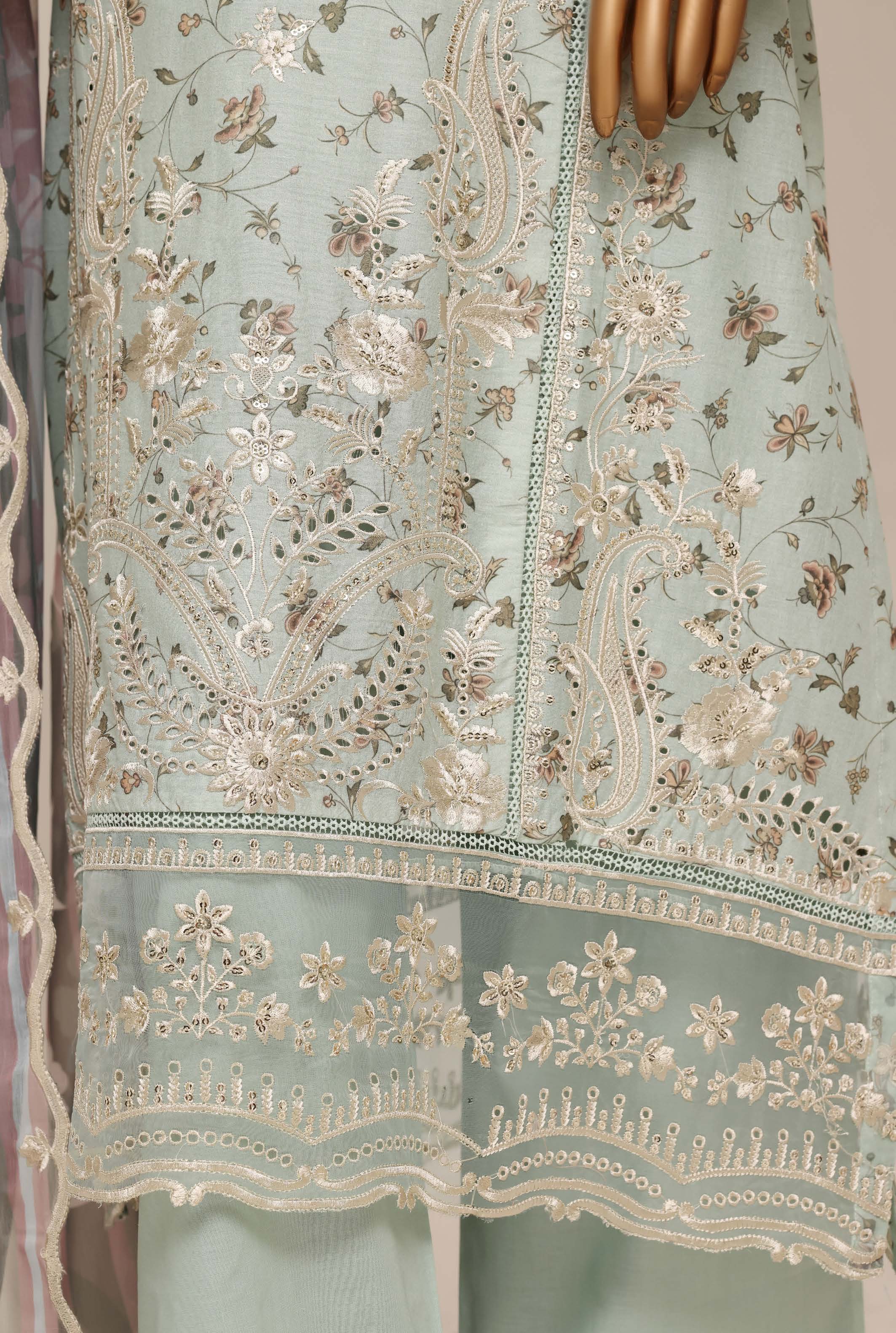 Sadabahar Luxury Lawn Festive Signature Heavy Embroidered With Digital Chiffon Embroidered Dupatta 3 Piece stitched Ready To Wear Collection 2026 D-02