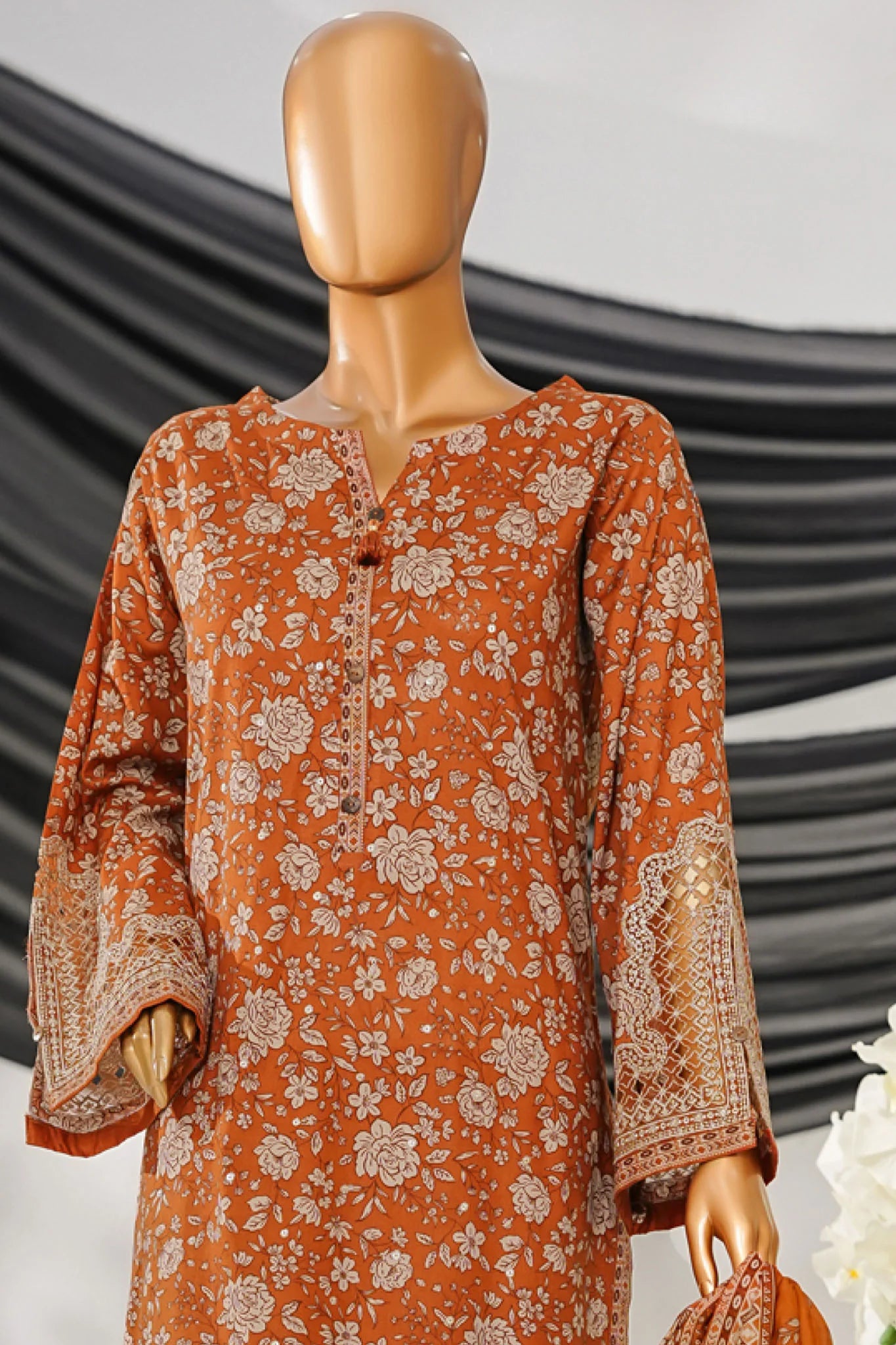 Intermix Thread & Needle By HZ Stitched 3 Piece Emb Cambric Collection'2025-POEL-