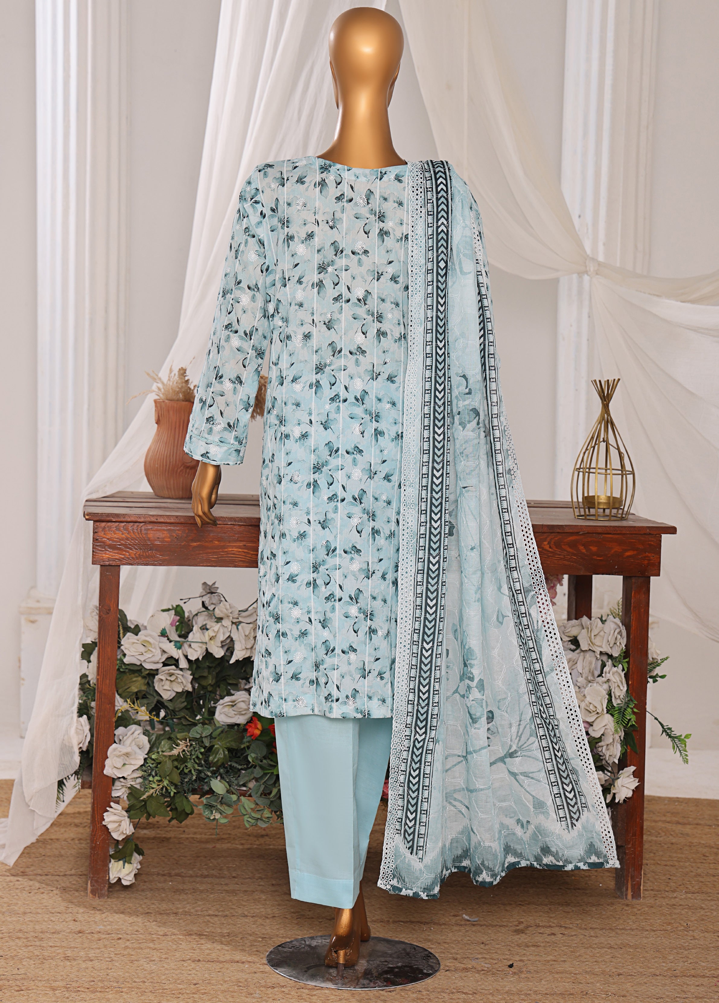 HZ Textile Unstitch Dhagakari Embroidered Collection 2025 D-03