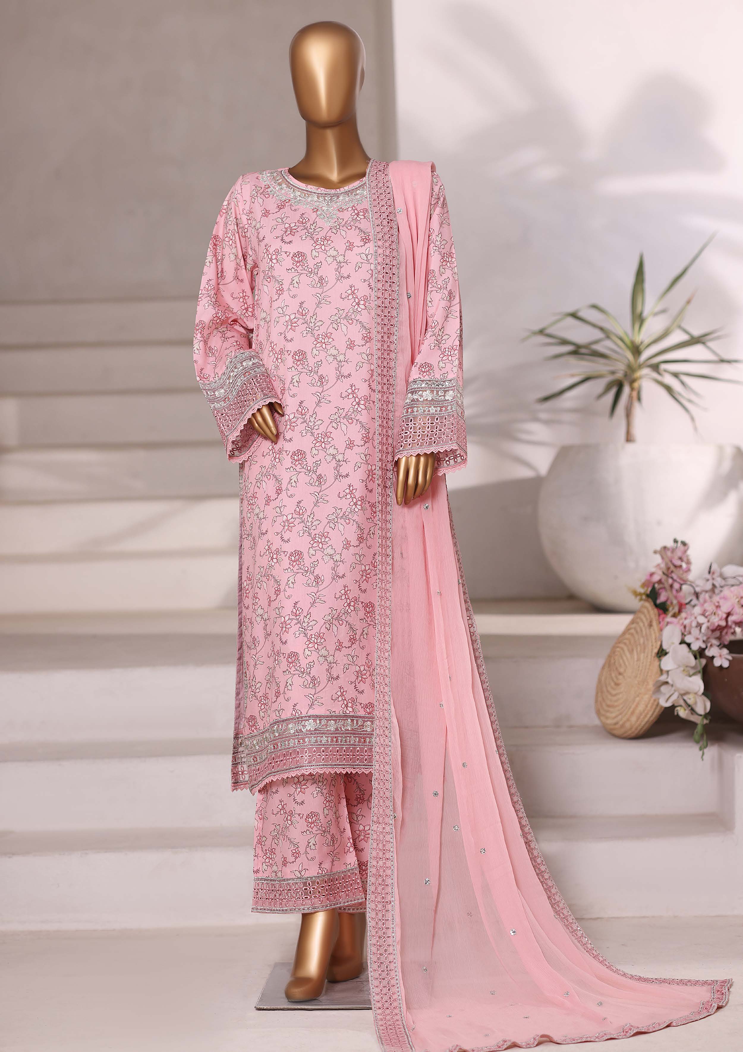 Sadabahar Luxury Viscose With Chiffon Embroidered Dupatta 3pcs Stitched Collection 2025 0-03