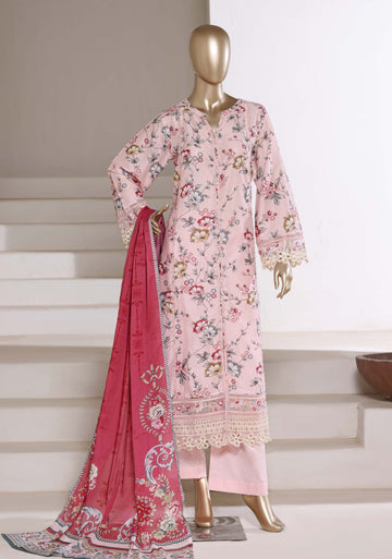 Sadabahar luxury long length Embroidery lawn 3piece stitched collection D-03