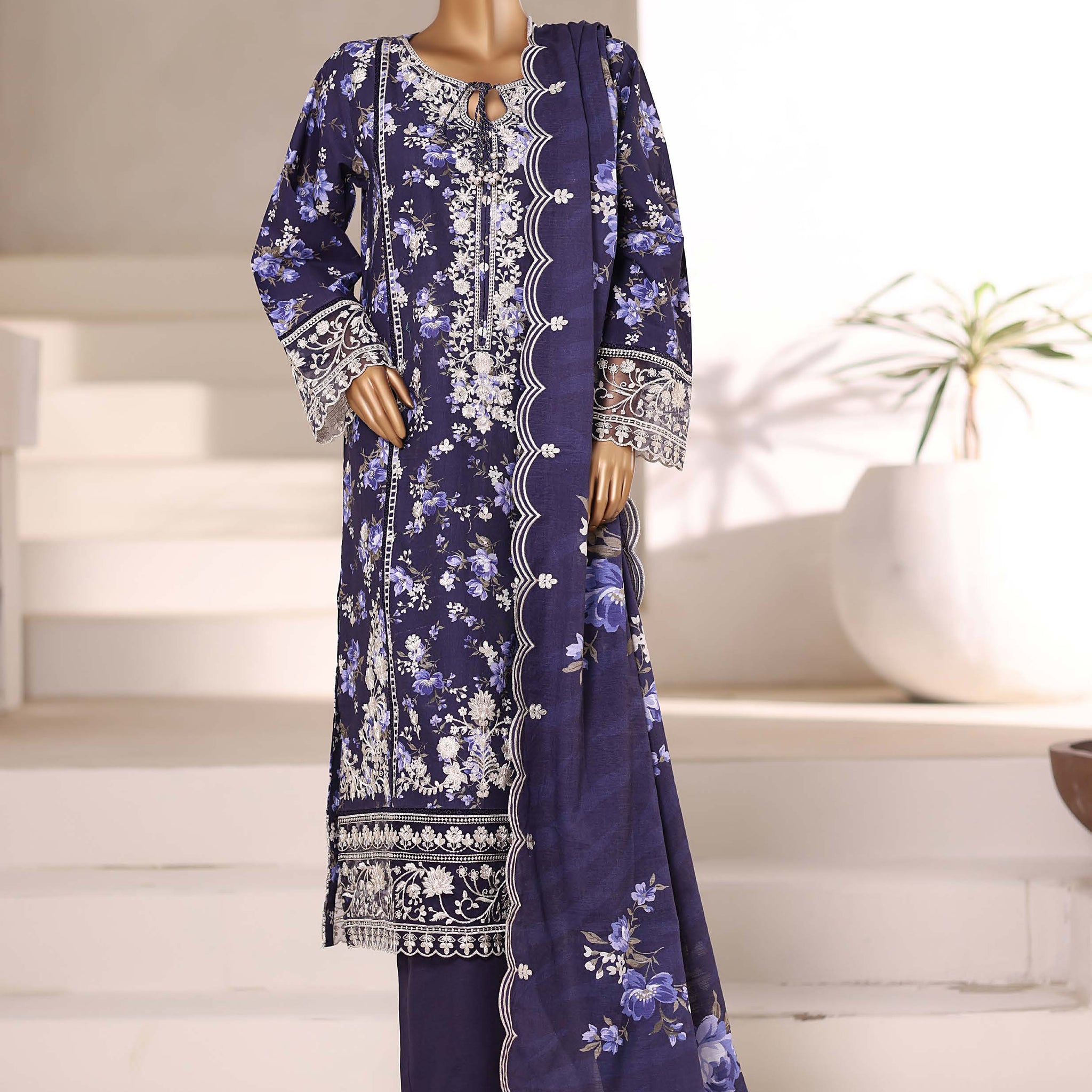 SADABAHAR RTW SIGNATURE KHADDAR EMBROIDERED 3PIECE COLLECTION 2025 SSKE -1106