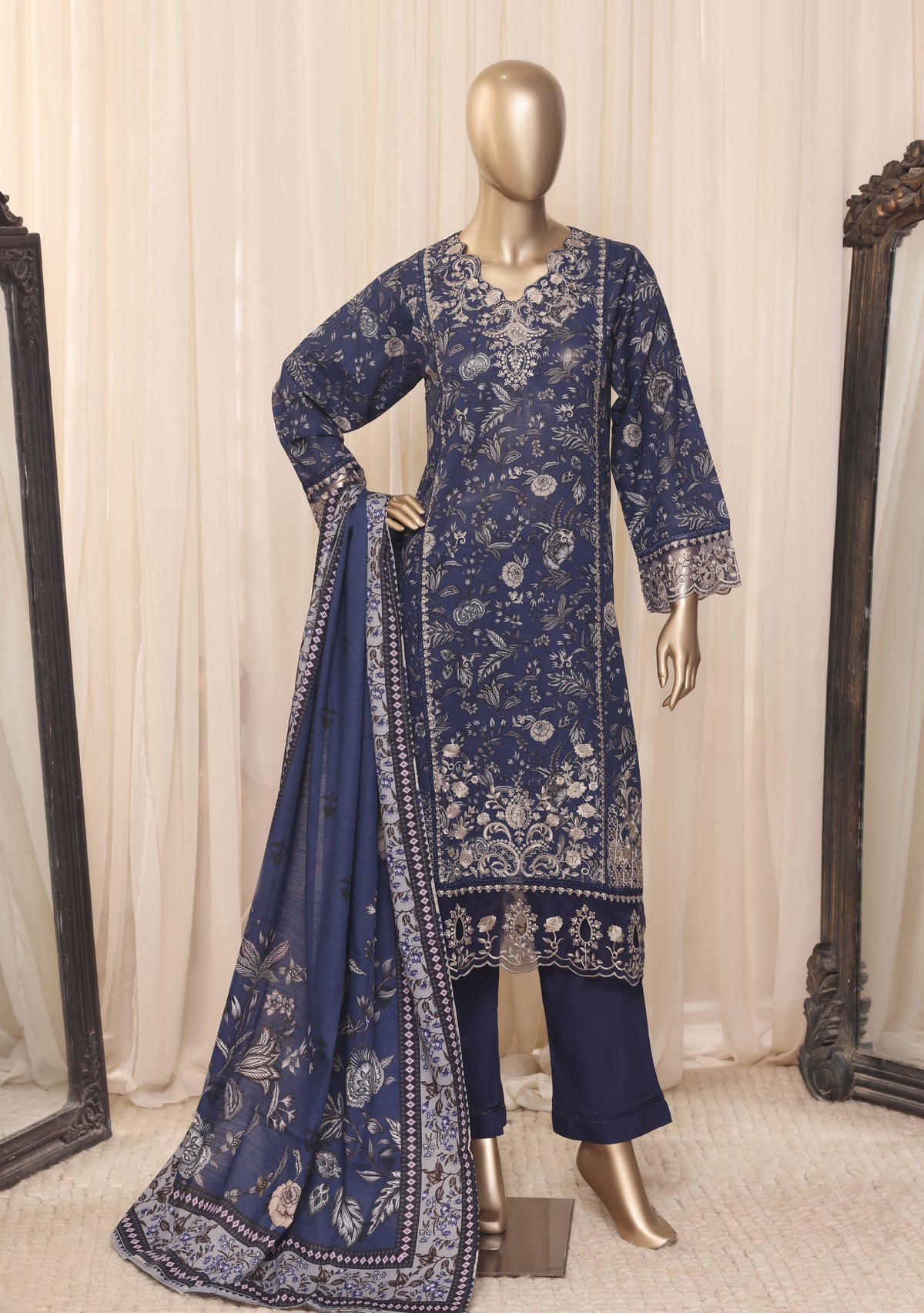 Sadabahar Luxury Khaddar Printed 3piece  stitched Vol-05 Collection 2026 D-03