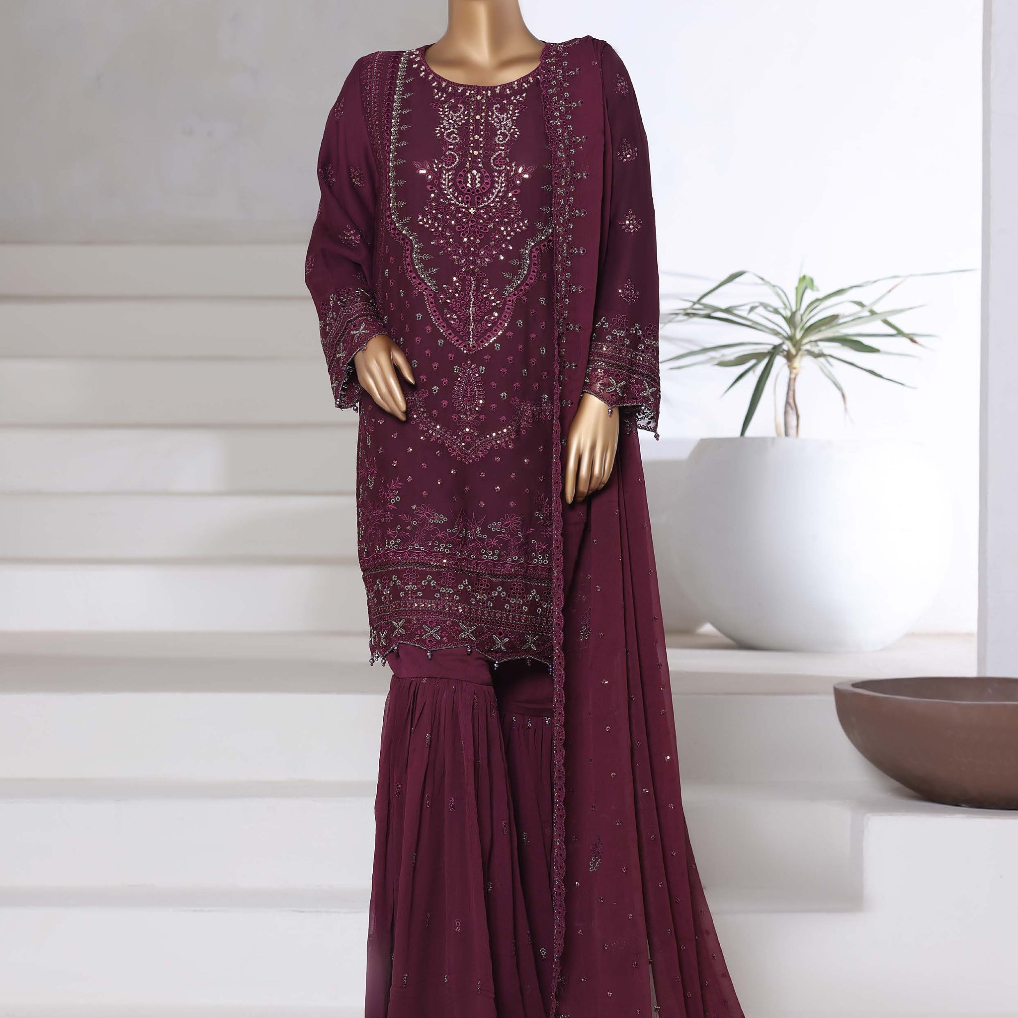 SADABAHAR Luxury Chiffon Afsanay Vol 14 3Piece Collection 2025 SAFC -1002