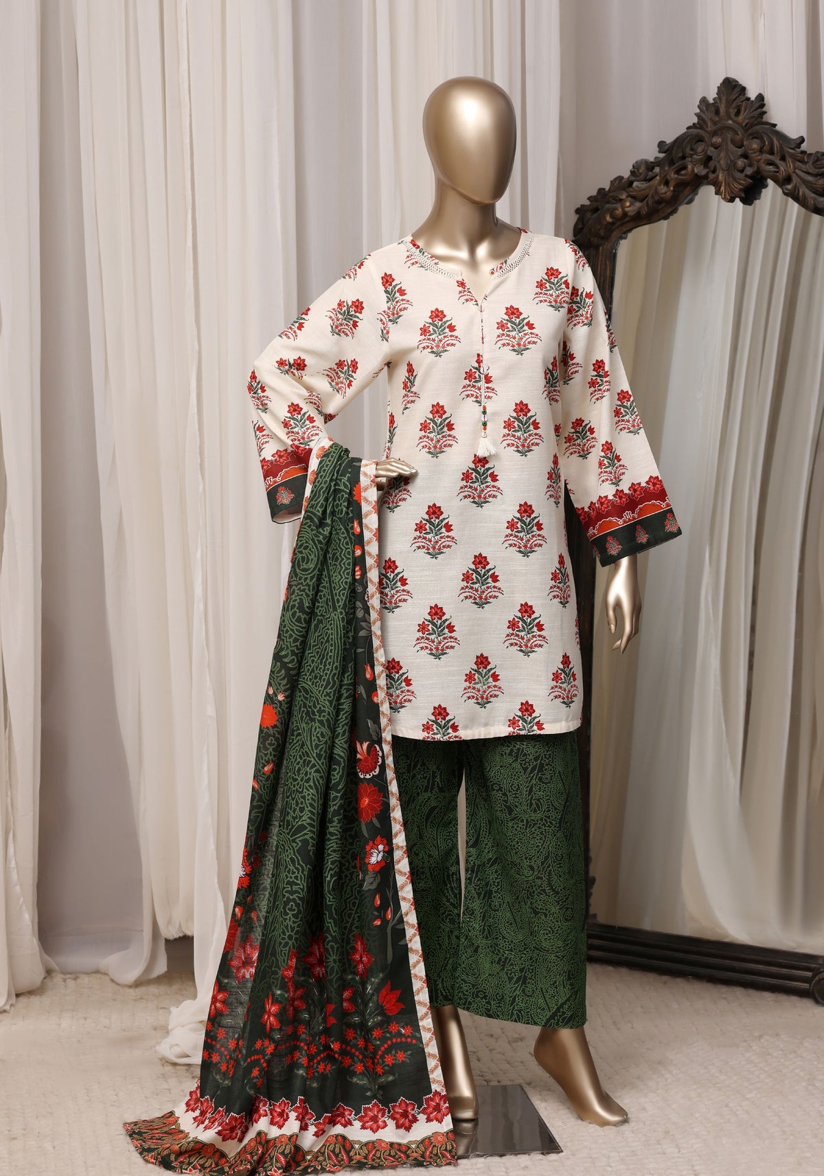 Sadabahar Luxury Khaddar Printed 3piece  stitched Vol-03 2026 D-03