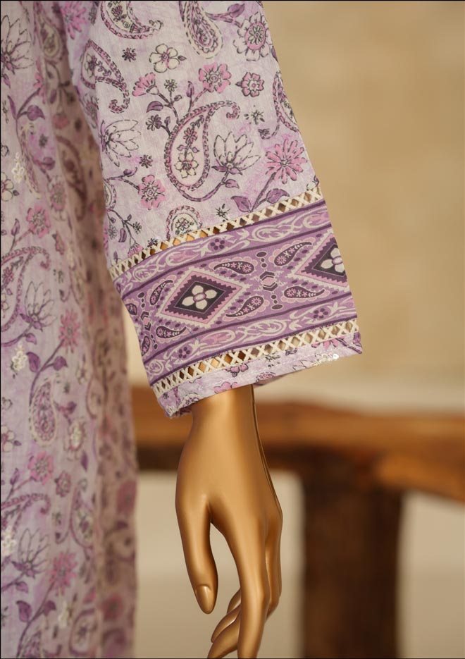 HZ Textile Ready to Wear PRINTKARI CAMBRIC Chikankari 3PC Collection 2025 D-04