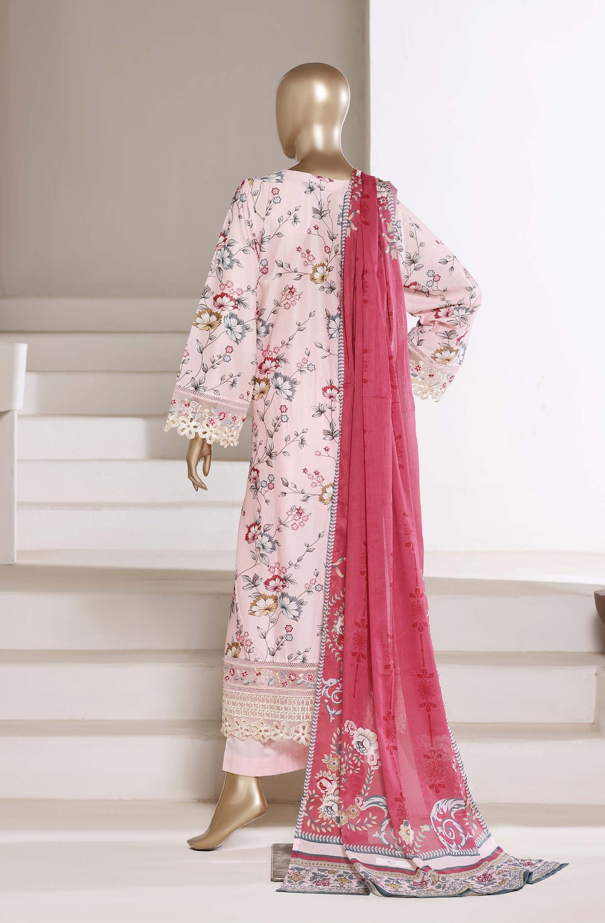 Sadabahar luxury long length Embroidery lawn 3piece stitched collection D-03