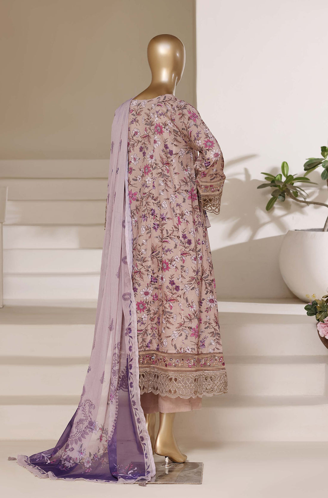 Sadabahar luxury Peplum Embroidery lawn 3piece stitched collection D-02