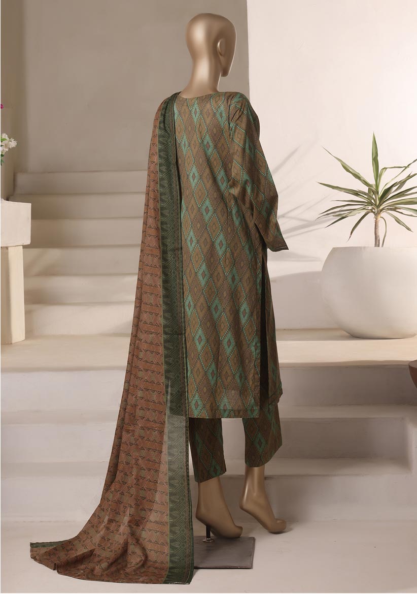 HZ Textile Ready to Wear Rozaana Cambric Printed 3PC Collection 2025 D-05