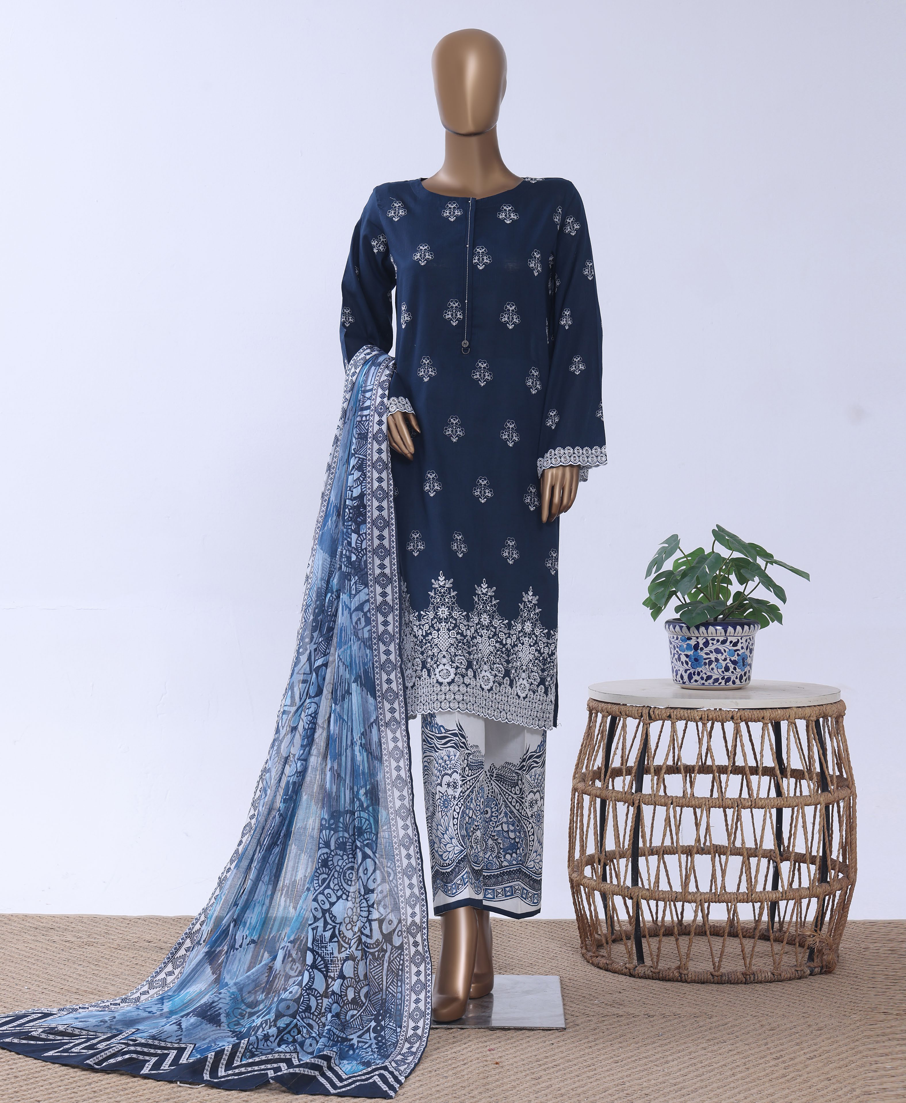 HZ by RTW Chikankari Embroidered Prints 3Pcs Suite Collection 2026 D-1