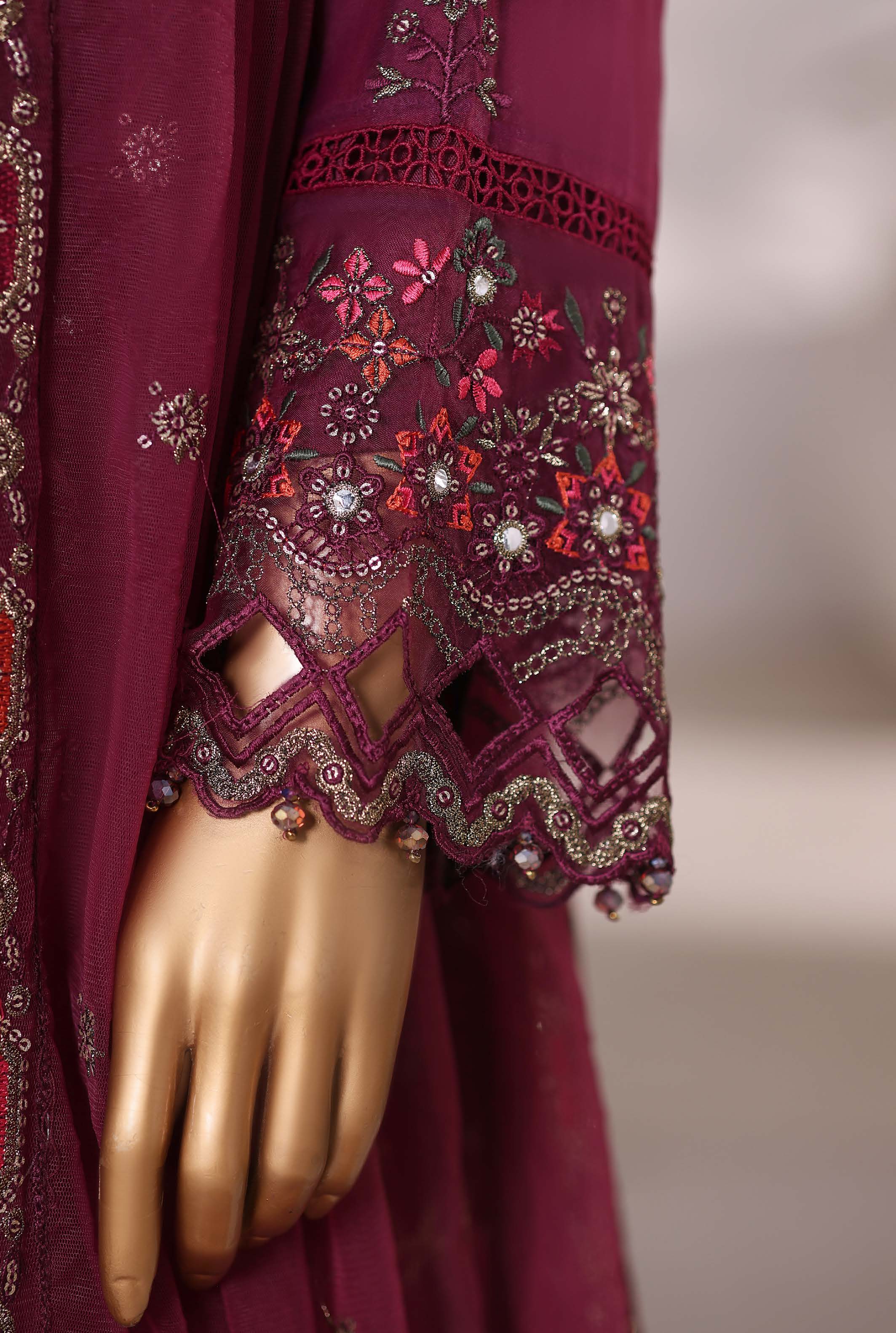 SADABAHAR LUXURY FORMAZ FESTIVE MAHPARA VOL-18 ORGANZA "EMBROIDERED 3 PIECE STITCHED COLLECTION 2025 D-03