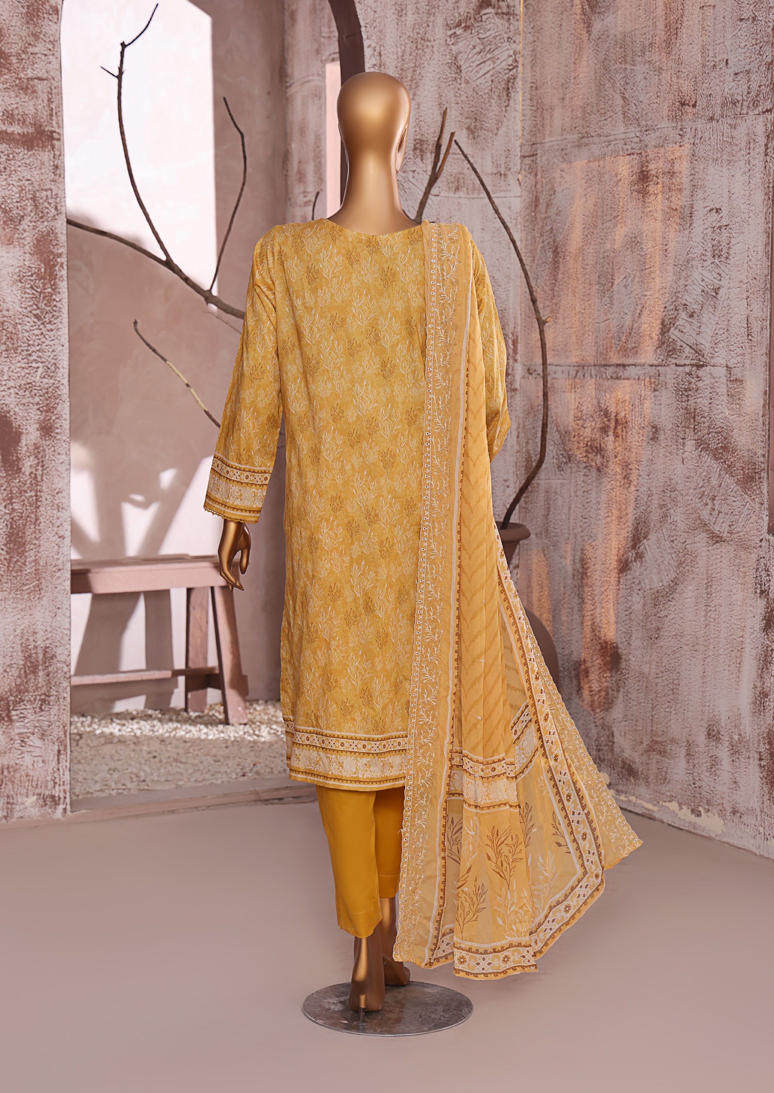 HZ Textile UNSTITCH Premium Embroidered Collection 2025 D-03