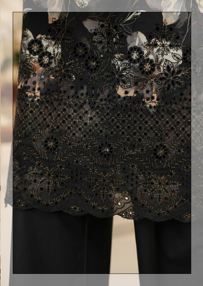 HZ Textile Ready to Wear PRINTKARI CAMBRIC Chikankari 3PC Collection 2025 D-05