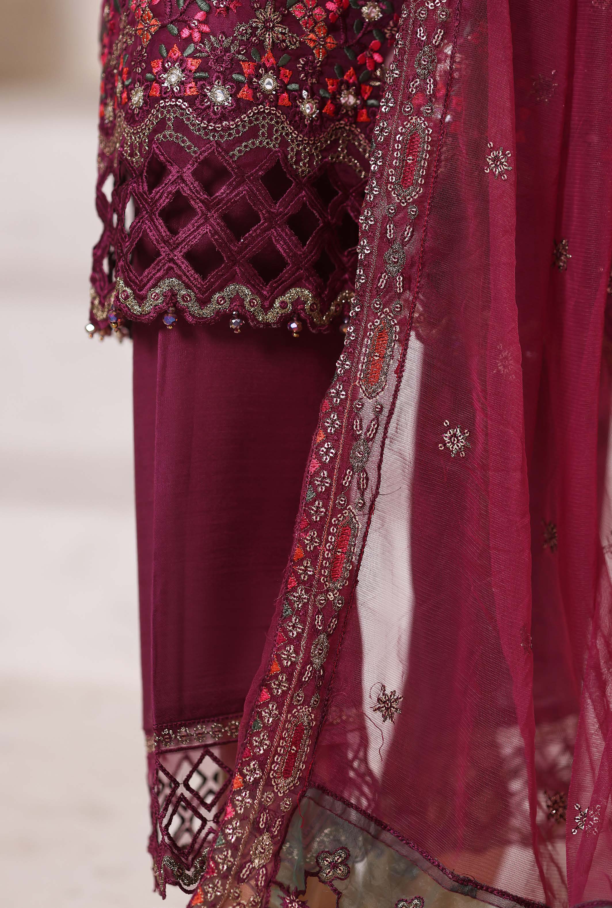 SADABAHAR LUXURY FORMAZ FESTIVE MAHPARA VOL-18 ORGANZA "EMBROIDERED 3 PIECE STITCHED COLLECTION 2025 D-03