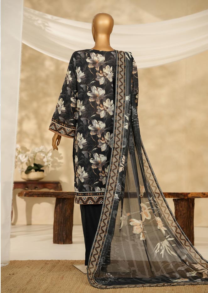 HZ Textile Ready to Wear PRINTKARI CAMBRIC Chikankari 3PC Collection 2025 D-05