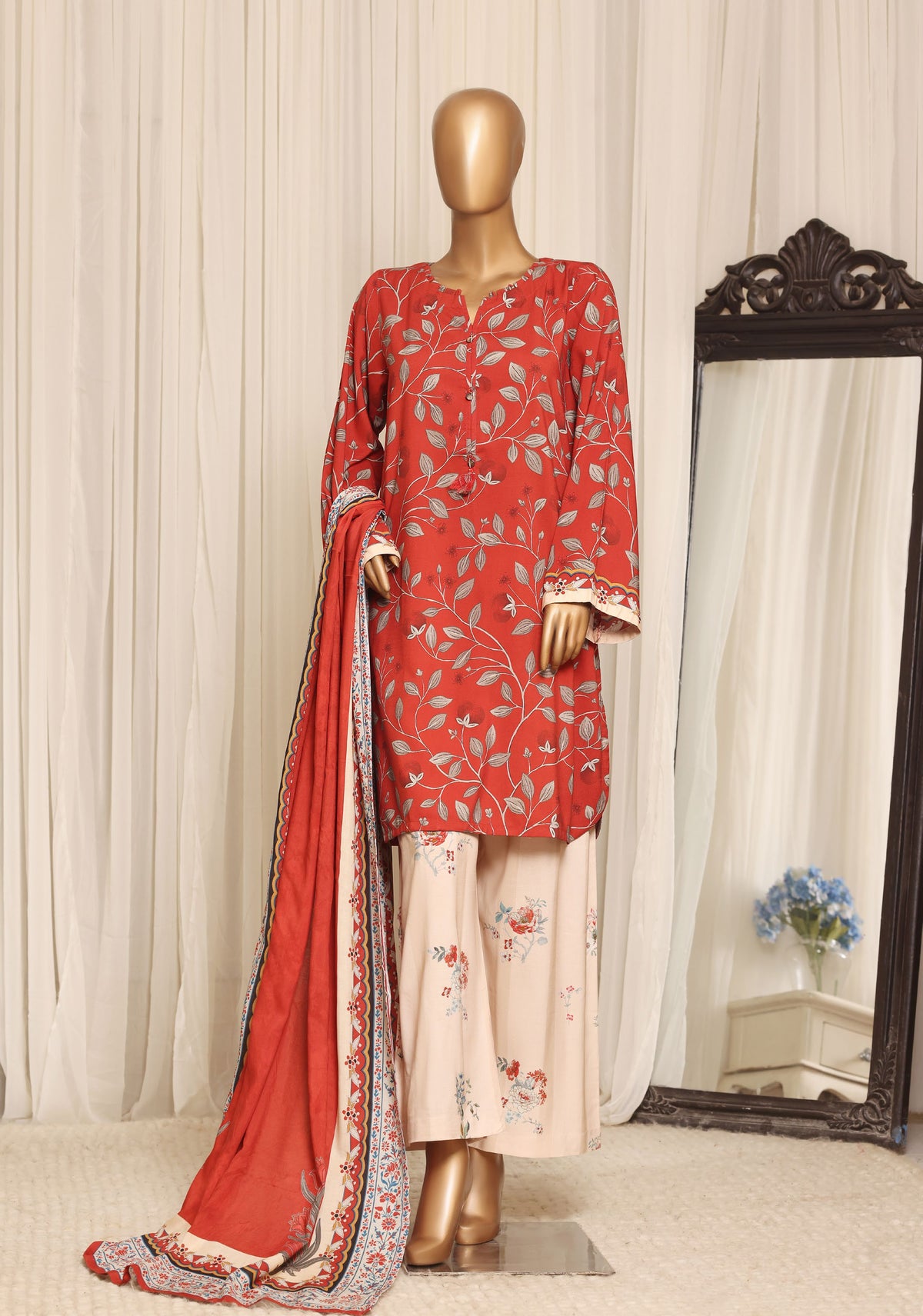 Sadabahar linen Printed 3Piece Stitched Collection D-03