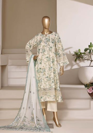 Sadabahar luxury Peplum Embroidery lawn 3piece stitched collection D-01