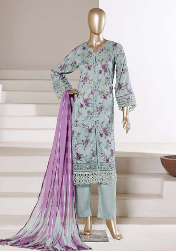 Sadabahar luxury long length Embroidery lawn 3piece stitched collection D-04