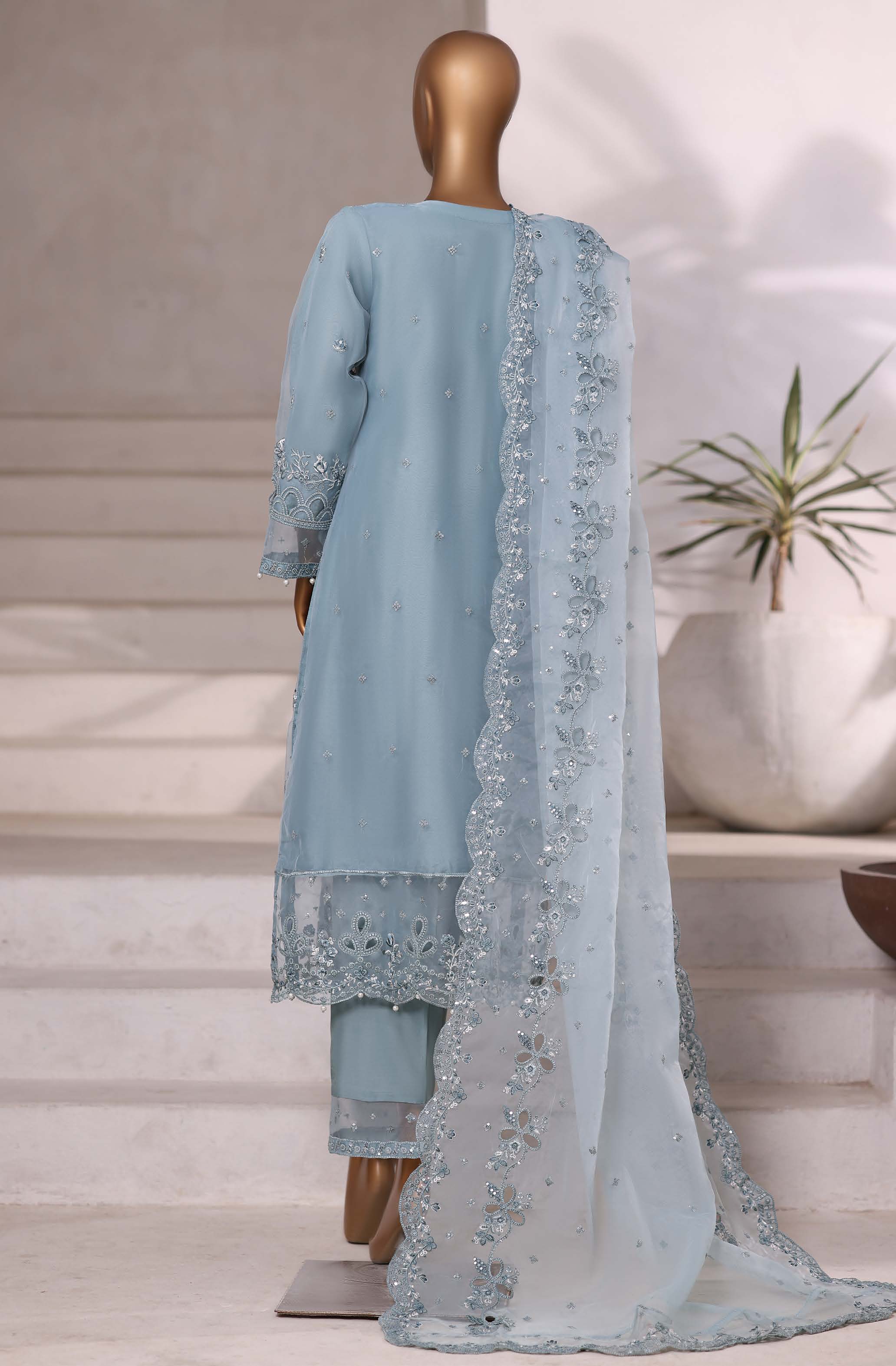 SADABAHAR LUXURY FORMAZ FESTIVE MAHPARA VOL-18 ORGANZA "EMBROIDERED 3 PIECE STITCHED COLLECTION 2025 D-04