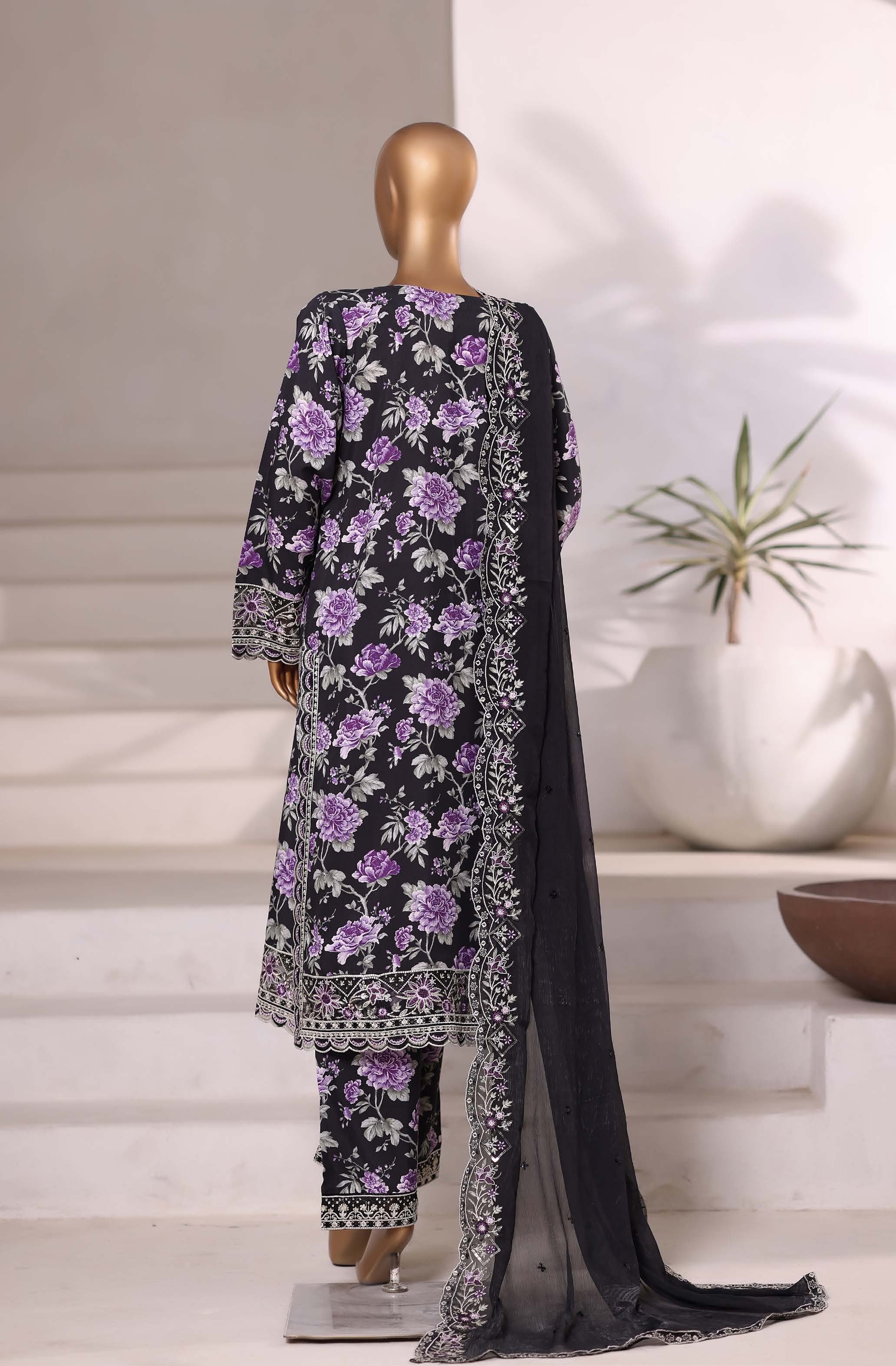 Sadabahar Luxury Viscose With Chiffon Embroidered Dupatta 3pcs Stitched Collection 2025 0-04
