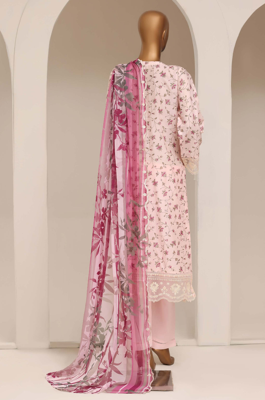 Sadabahar Luxury Lawn Festive Signature Heavy Embroidered With Digital Chiffon Embroidered Dupatta 3 Piece stitched Ready To Wear Collection 2026 D-04