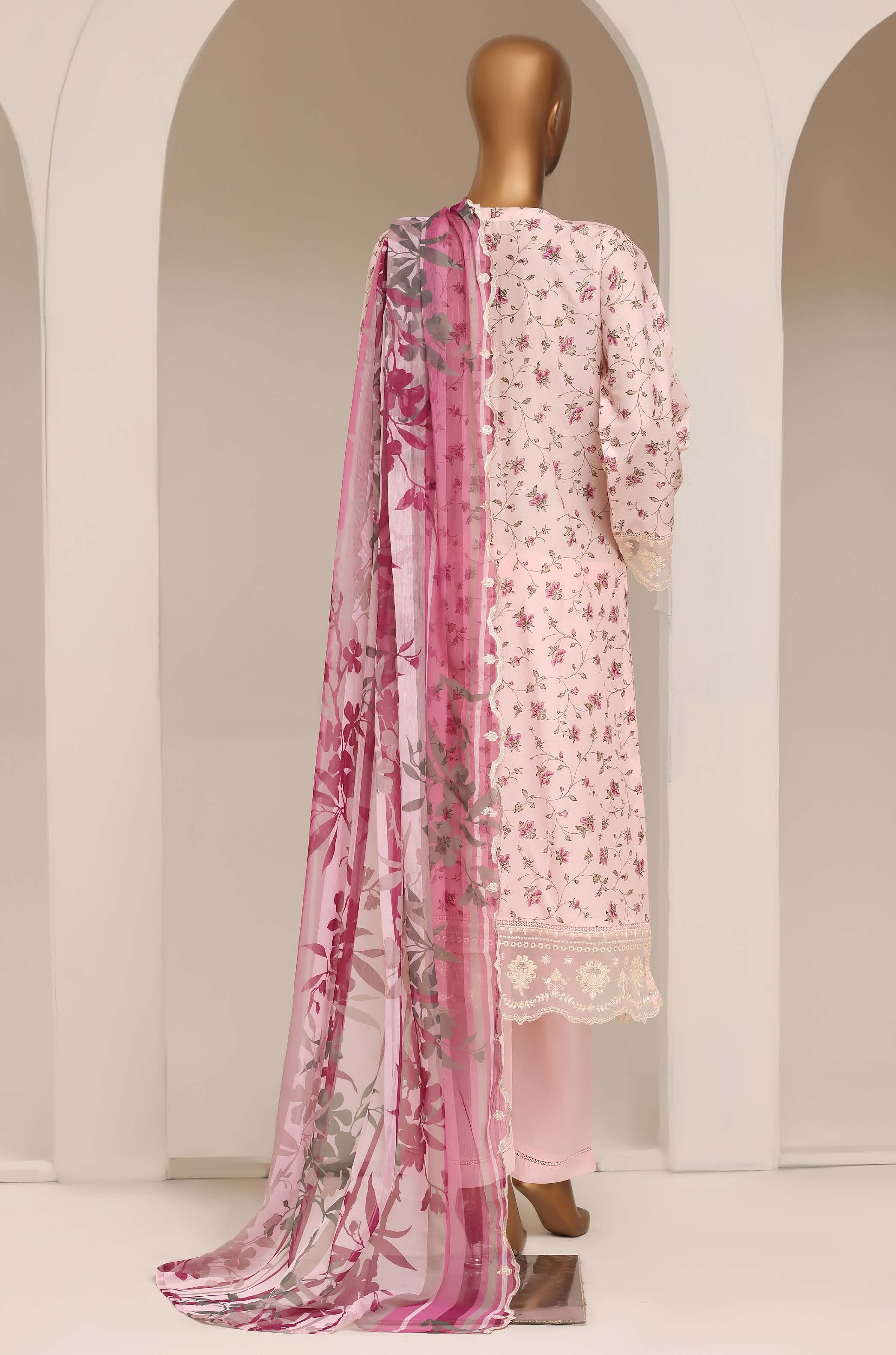 Sadabahar Luxury Lawn Festive Signature Heavy Embroidered With Digital Chiffon Embroidered Dupatta 3 Piece stitched Ready To Wear Collection 2026 D-04