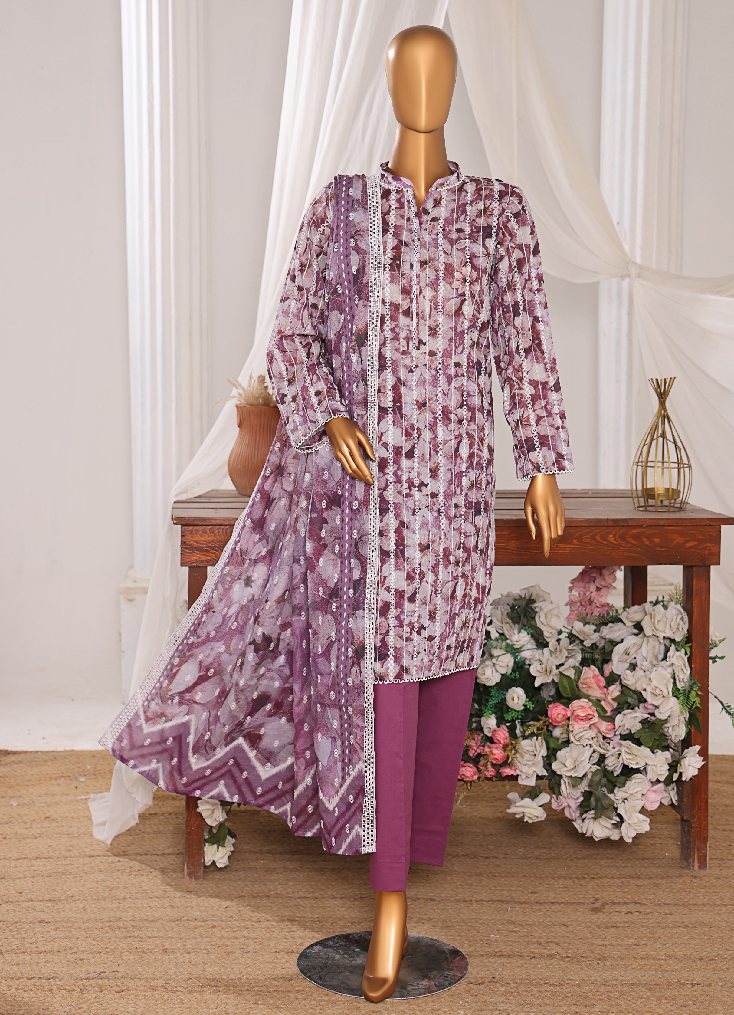 HZ Textile Unstitch Dhagakari Embroidered Collection 2025 D-04