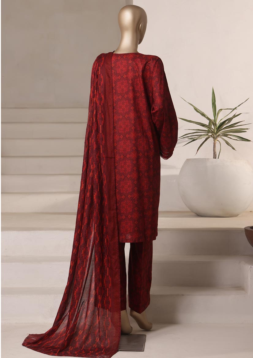 HZ Textile Ready to Wear Rozaana Cambric Printed 3PC Collection 2025 D-01