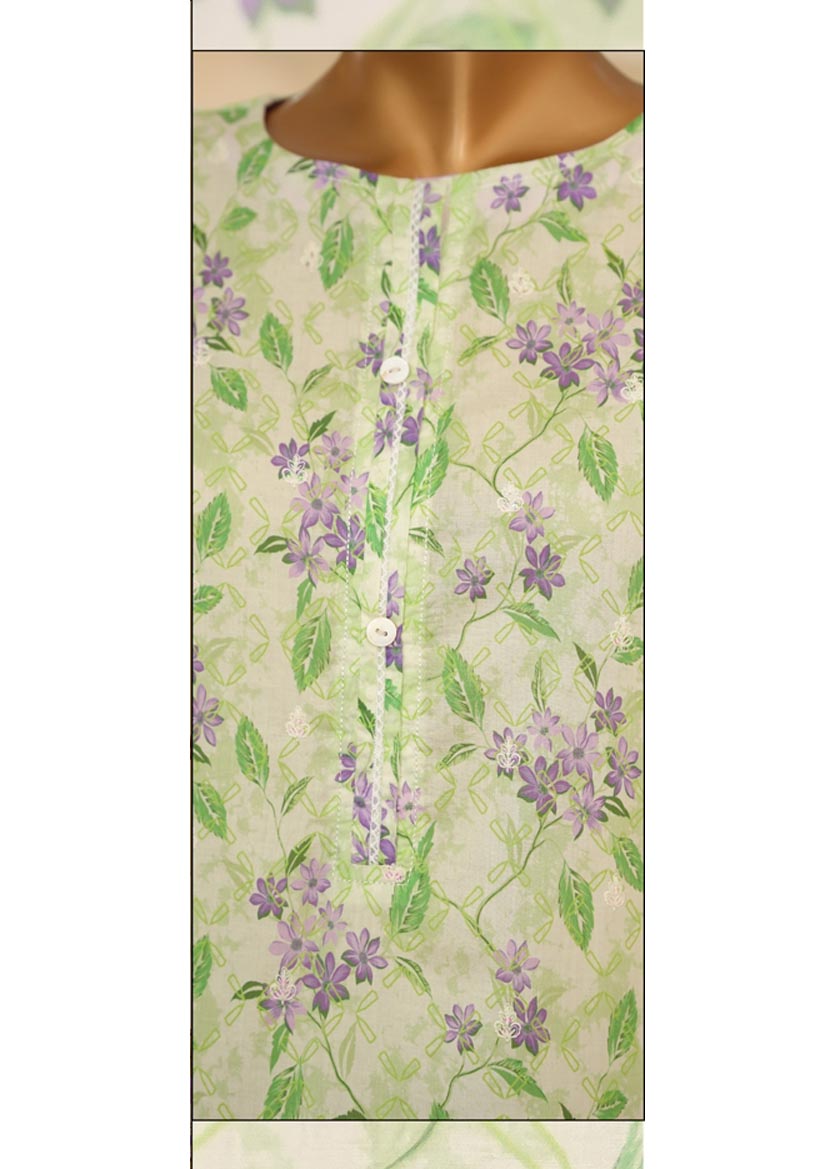 HZ Textile Ready to Wear PRINTKARI CAMBRIC Chikankari 3PC Collection 2025 D-07