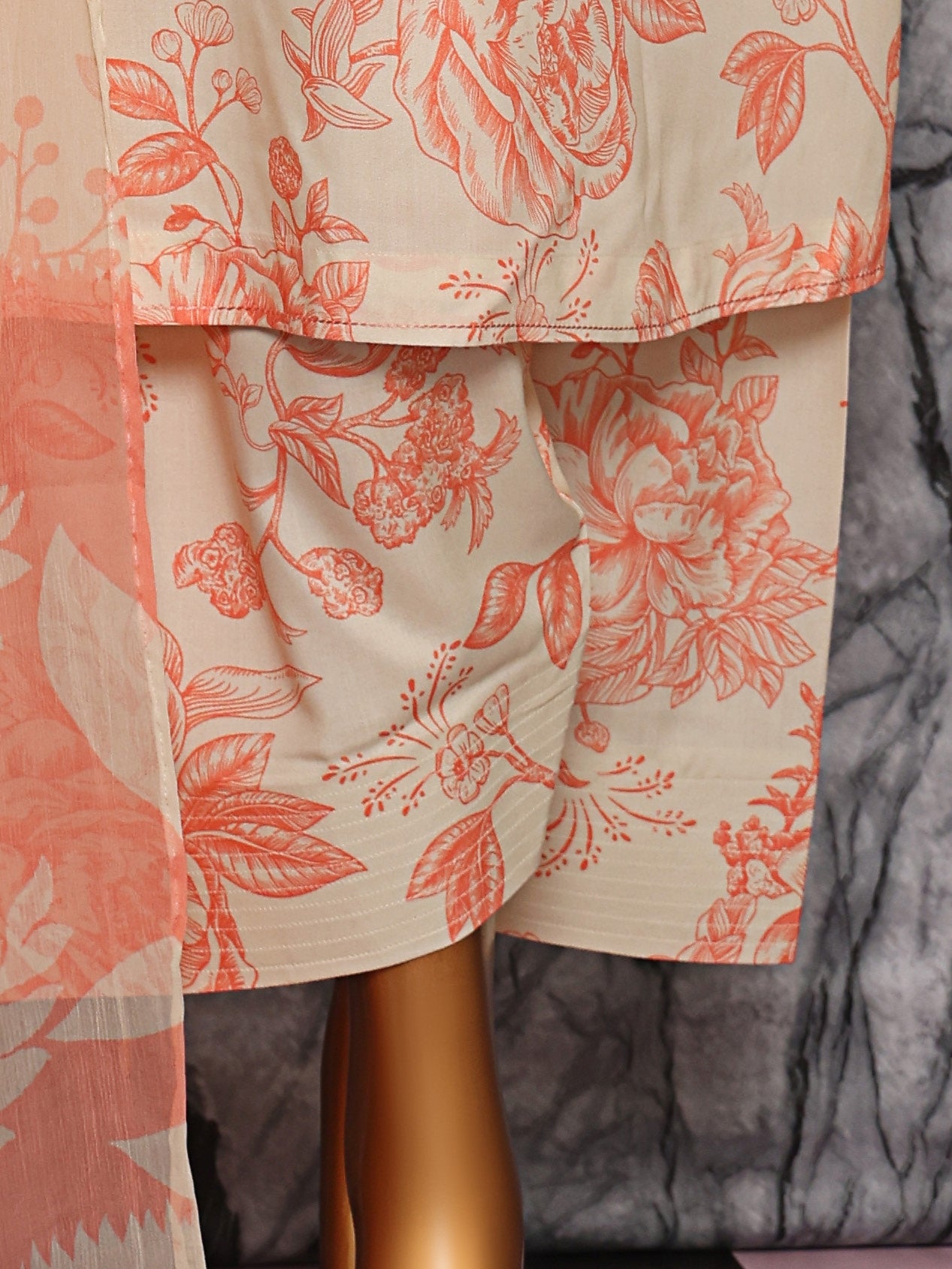 HZ Textile Unstitched Full Suit Linen Wintry Collection 25 D-04