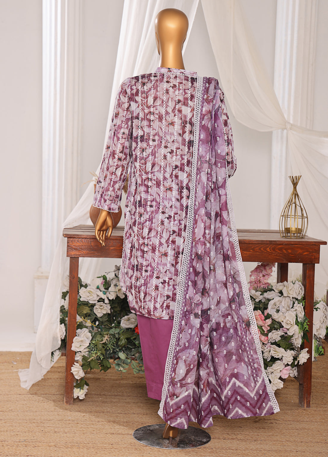 HZ Textile Unstitch Dhagakari Embroidered Collection 2025 D-04