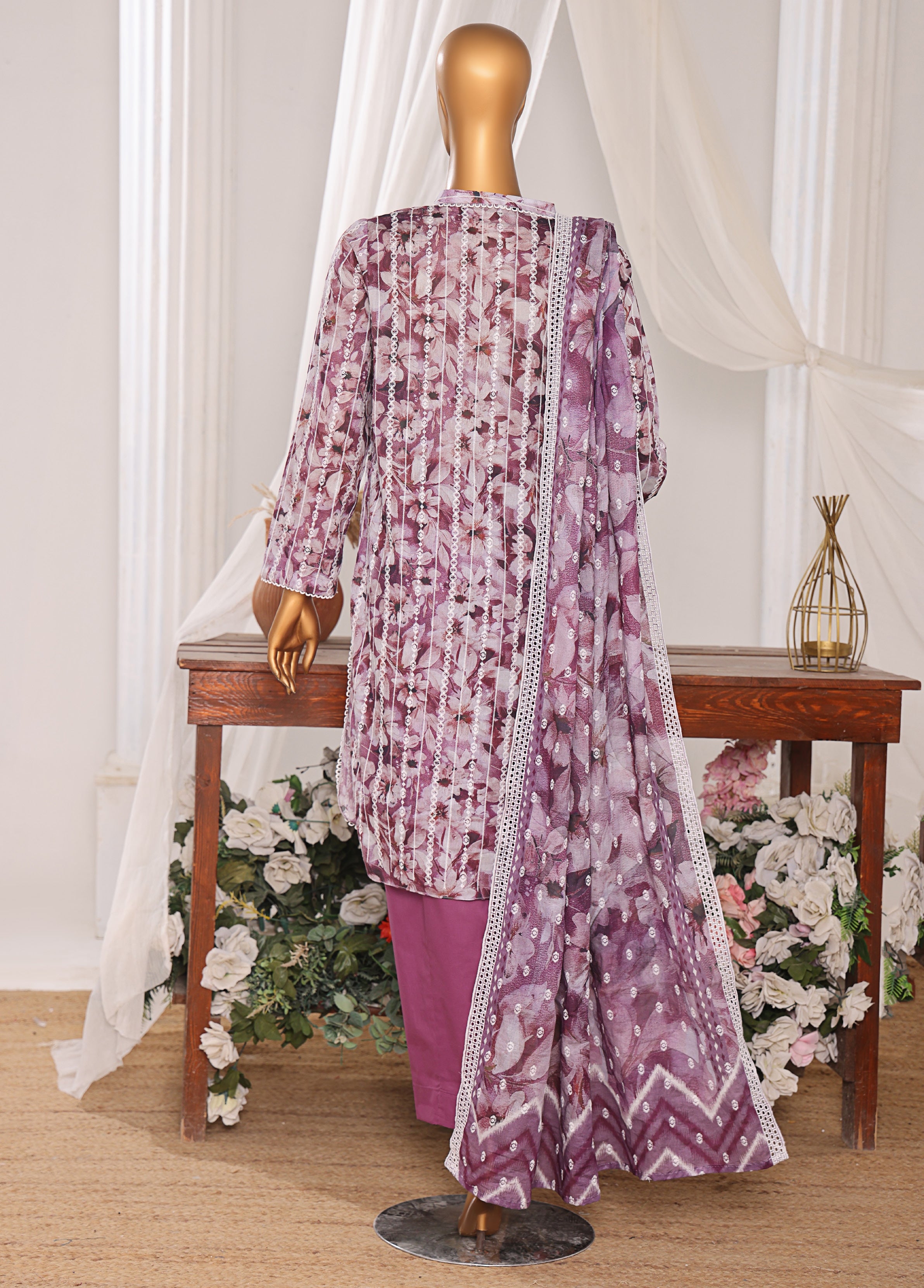 HZ Textile Unstitch Dhagakari Embroidered Collection 2025 D-04