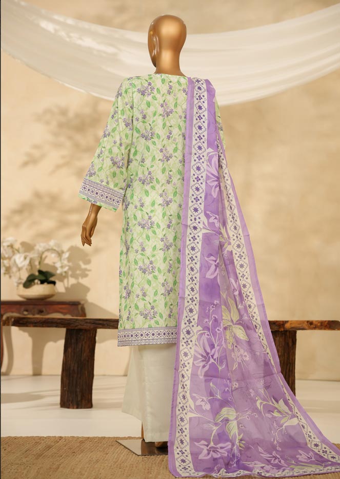 HZ Textile Ready to Wear PRINTKARI CAMBRIC Chikankari 3PC Collection 2025 D-07