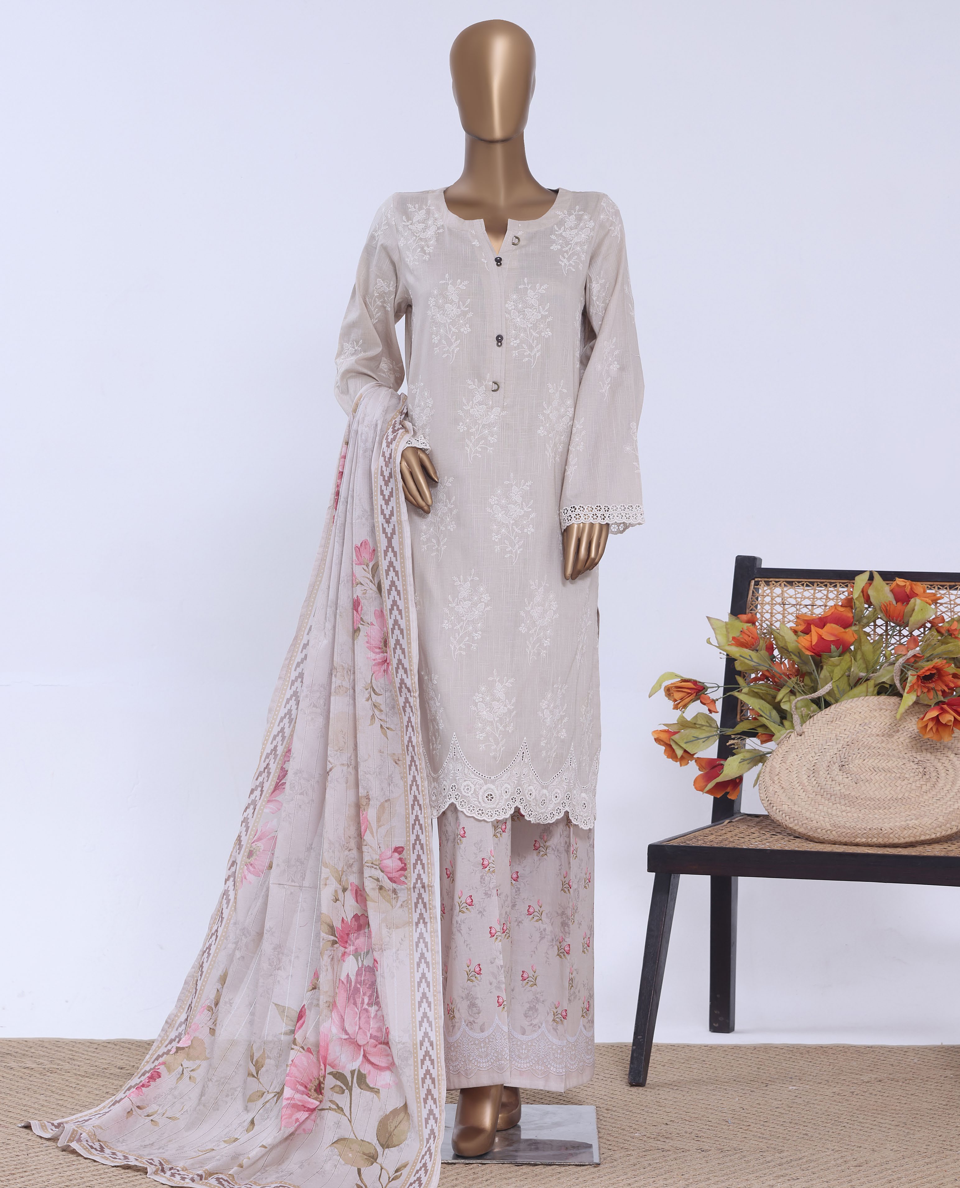 HZ by RTW Chikankari Embroidered Prints 3Pcs Suite Collection 2026 D-2