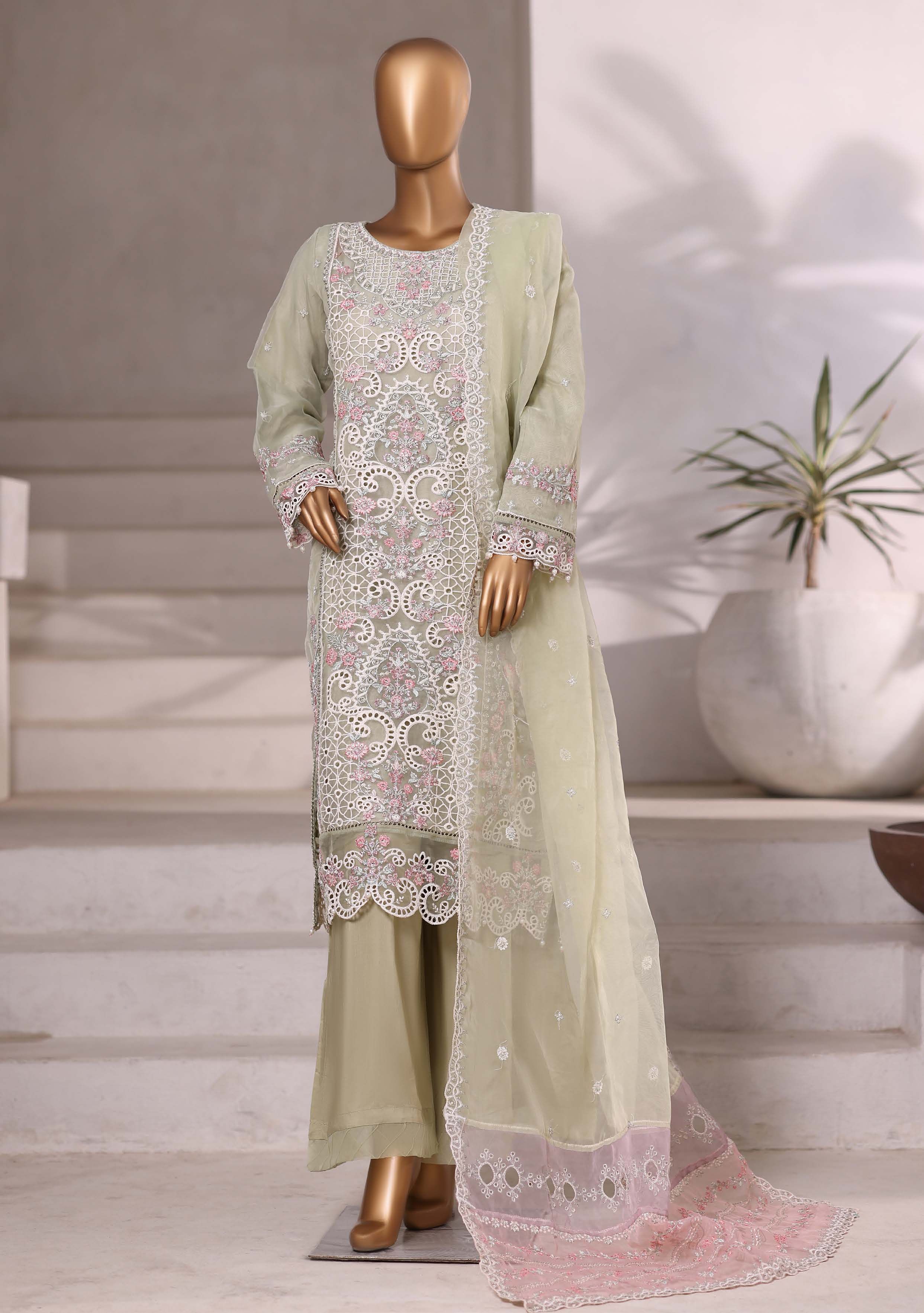 SADABAHAR LUXURY FORMAZ FESTIVE MAHPARA VOL-18 ORGANZA "EMBROIDERED 3 PIECE STITCHED COLLECTION 2025 D-05