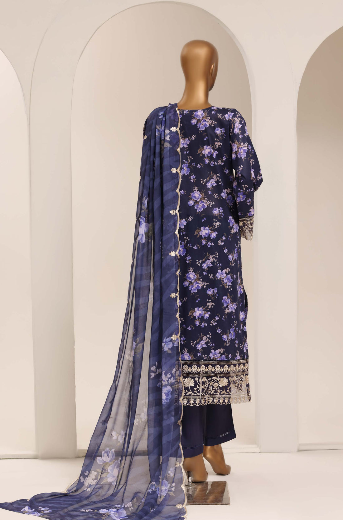 Sadabahar Luxury Lawn Festive Signature Heavy Embroidered With Digital Chiffon Embroidered Dupatta 3 Piece stitched Ready To Wear Collection 2026 D-05