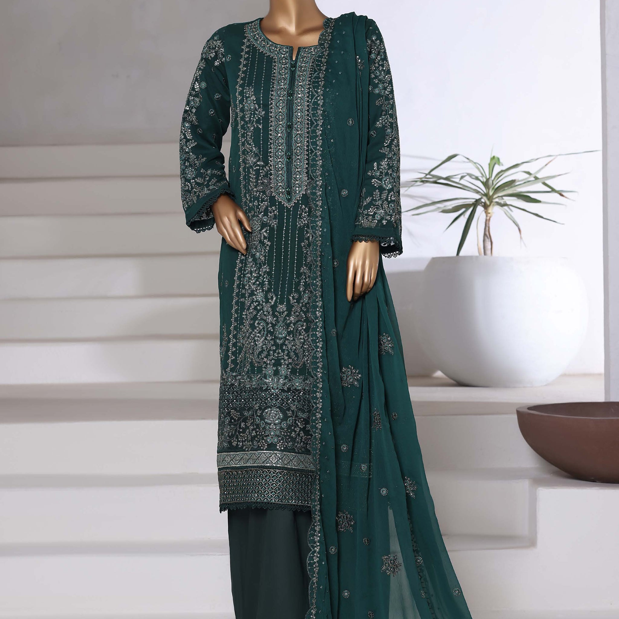 SADABAHAR Luxury Chiffon Afsanay Vol 14 3Piece Collection 2025 SAFC -1001