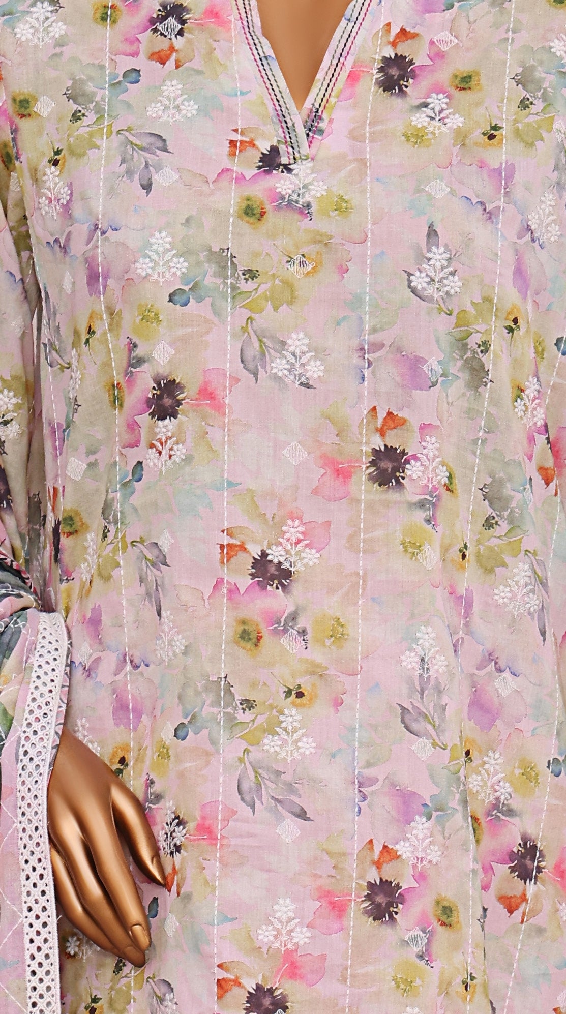 HZ Textile Unstitch Dhagakari Embroidered Collection 2025 D-05