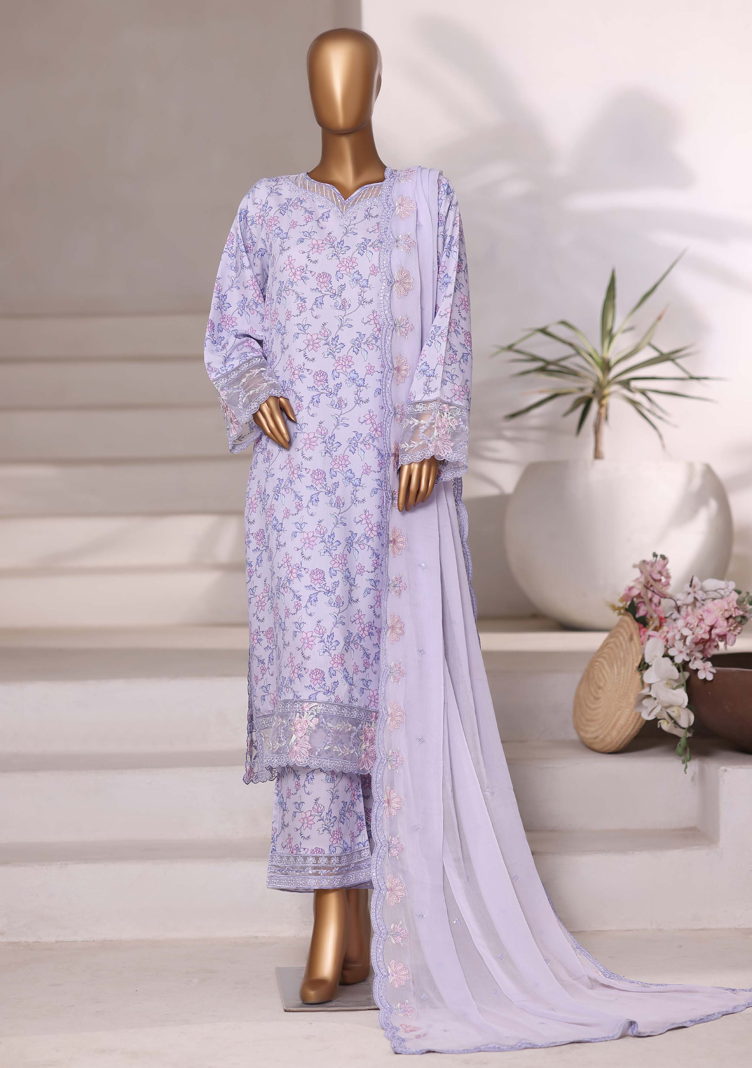 Sadabahar Luxury Viscose With Chiffon Embroidered Dupatta 3pcs Stitched Collection 2025 0-05