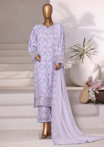 Sadabahar Luxury Viscose With Chiffon Embroidered Dupatta 3pcs Stitched Collection 2025 0-05