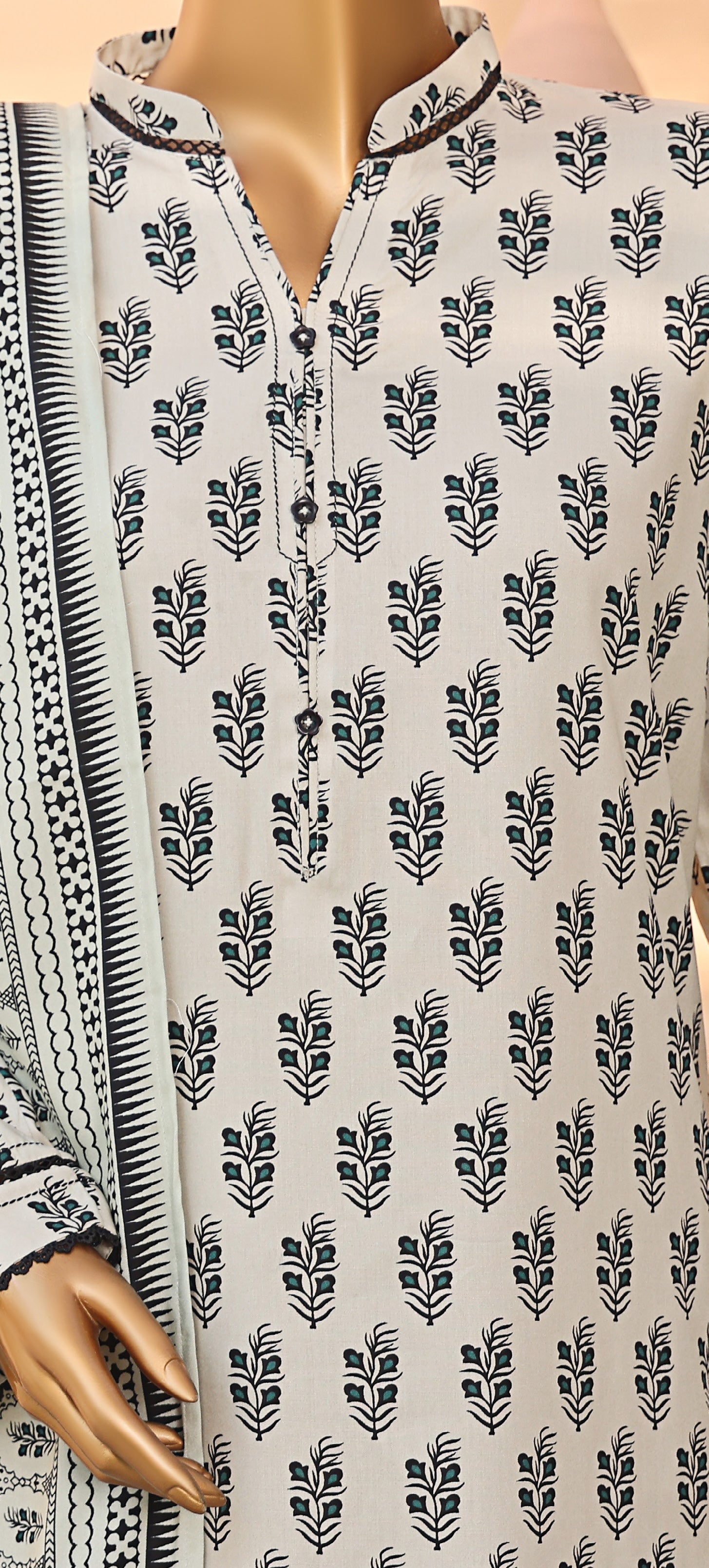 HZ Textile Unstitched Full Suit Linen Wintry Vol-4 Collection 25 D-03