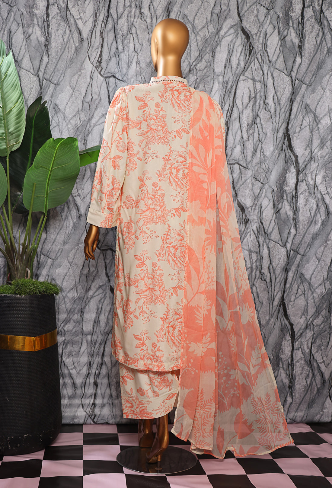 HZ Textile Unstitched Full Suit Linen Wintry Collection 25 D-04